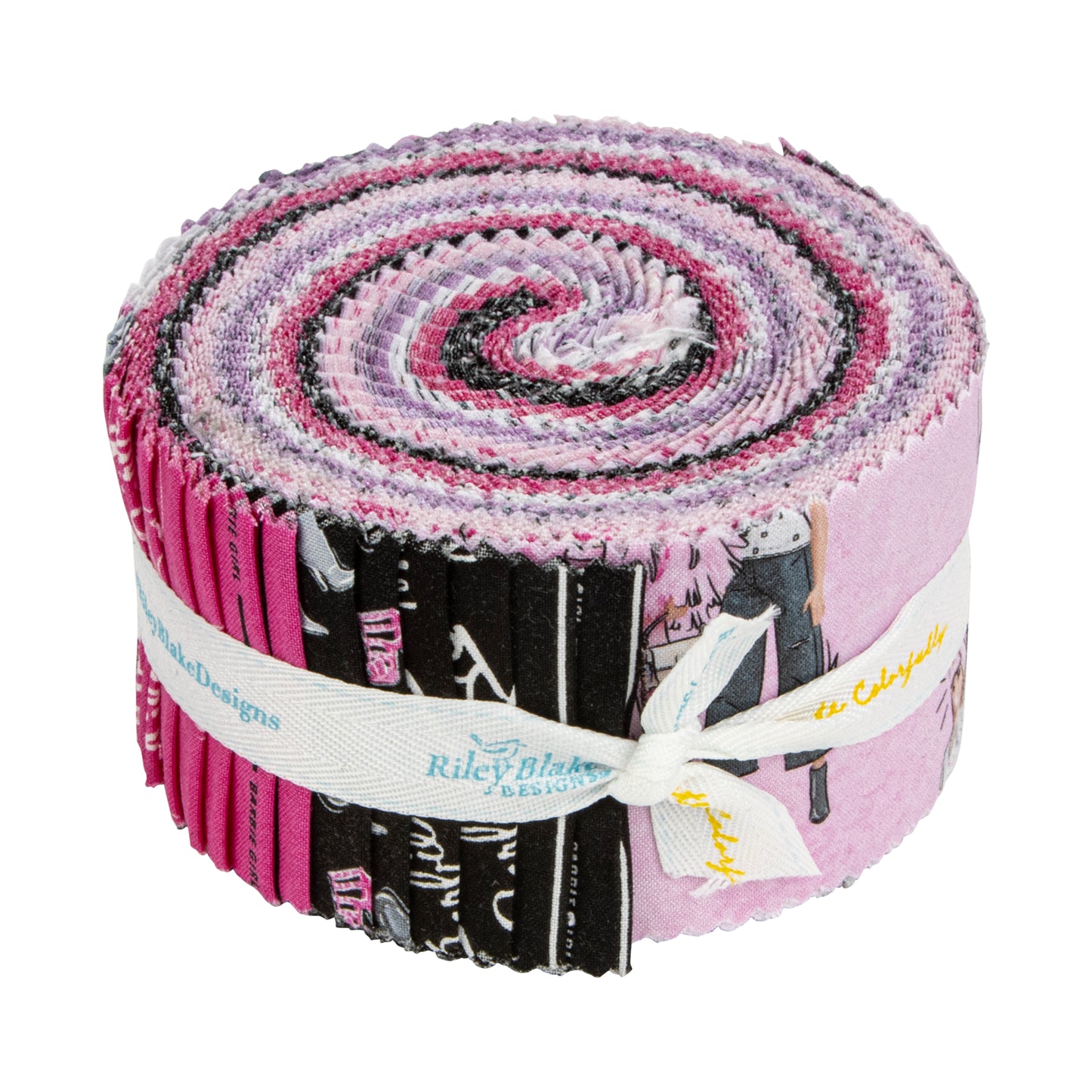 Barbie Girl Rolie Polie Jelly Roll - Riley Blake Designs - 40 pc 2.5" Jelly Roll of Barbie Girl Fabrics