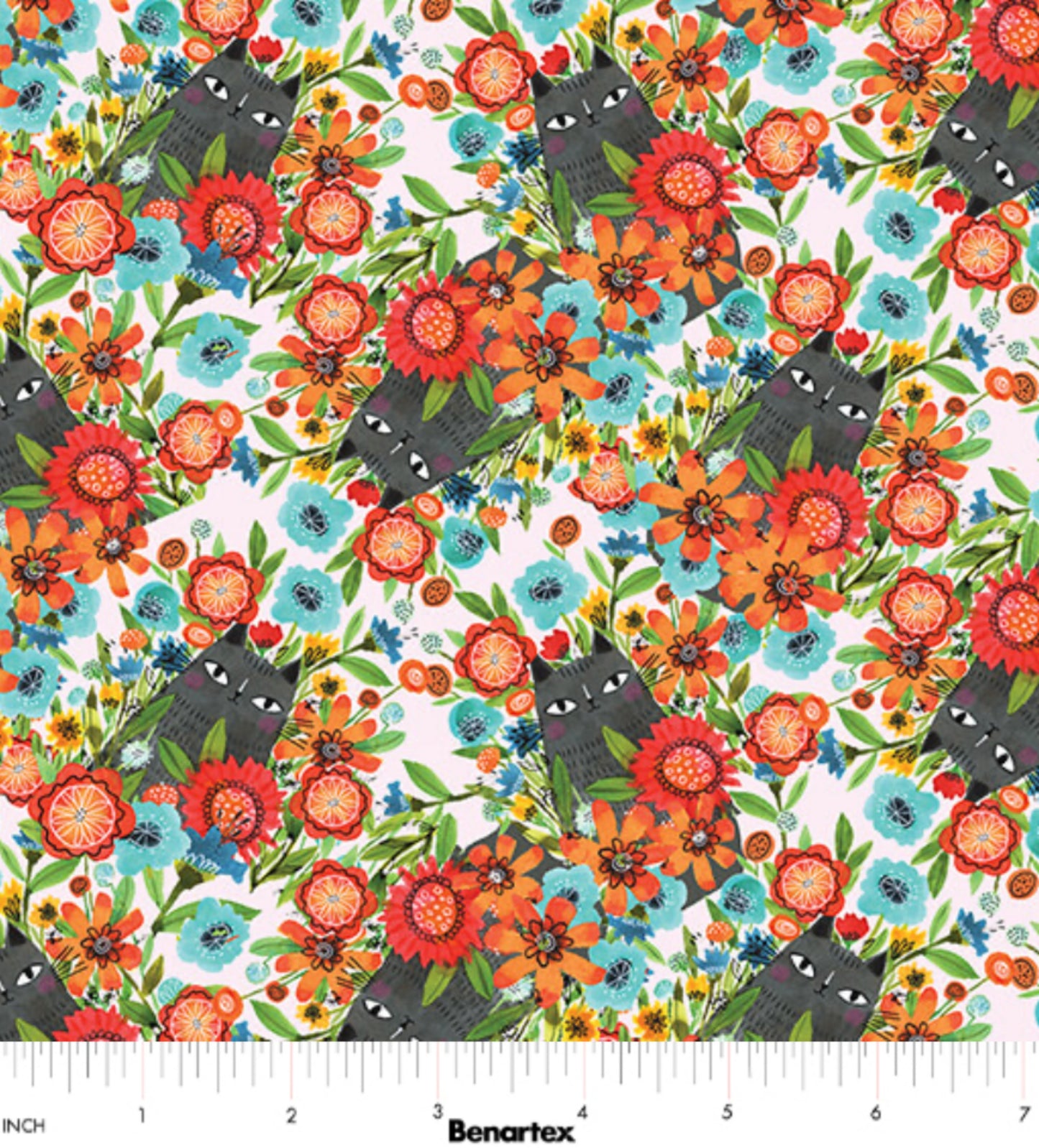 Cats in The Garden - Cat Garden Collection - Contempo Fabrics