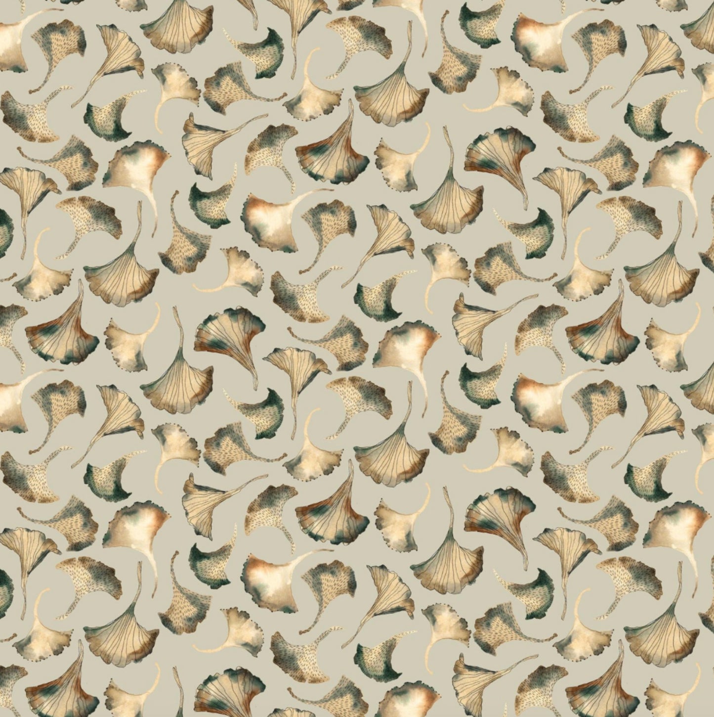 Green Ginko - Autumn Forage Collection - Figo Fabrics
