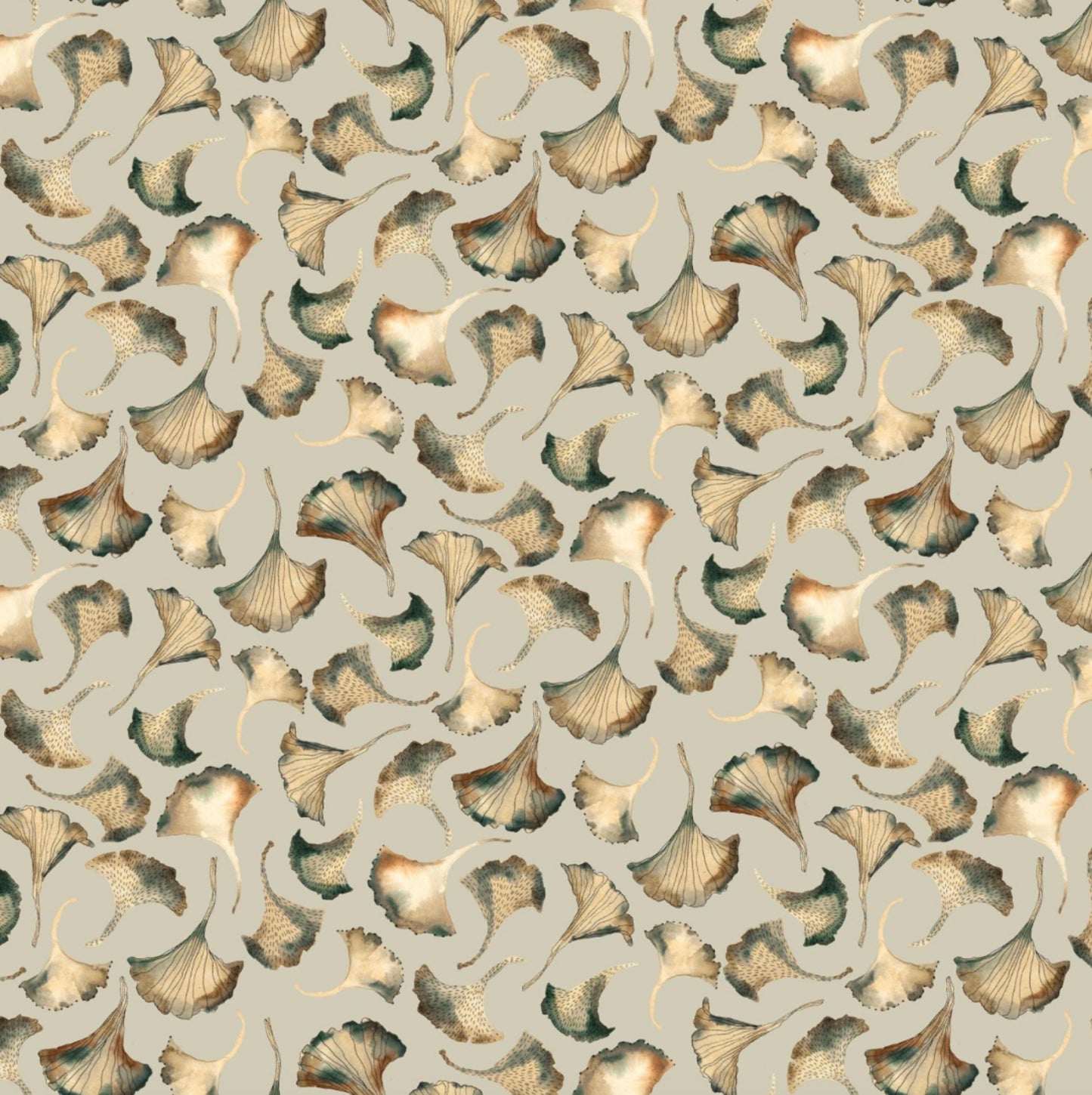 Green Ginko - Autumn Forage Collection - Figo Fabrics