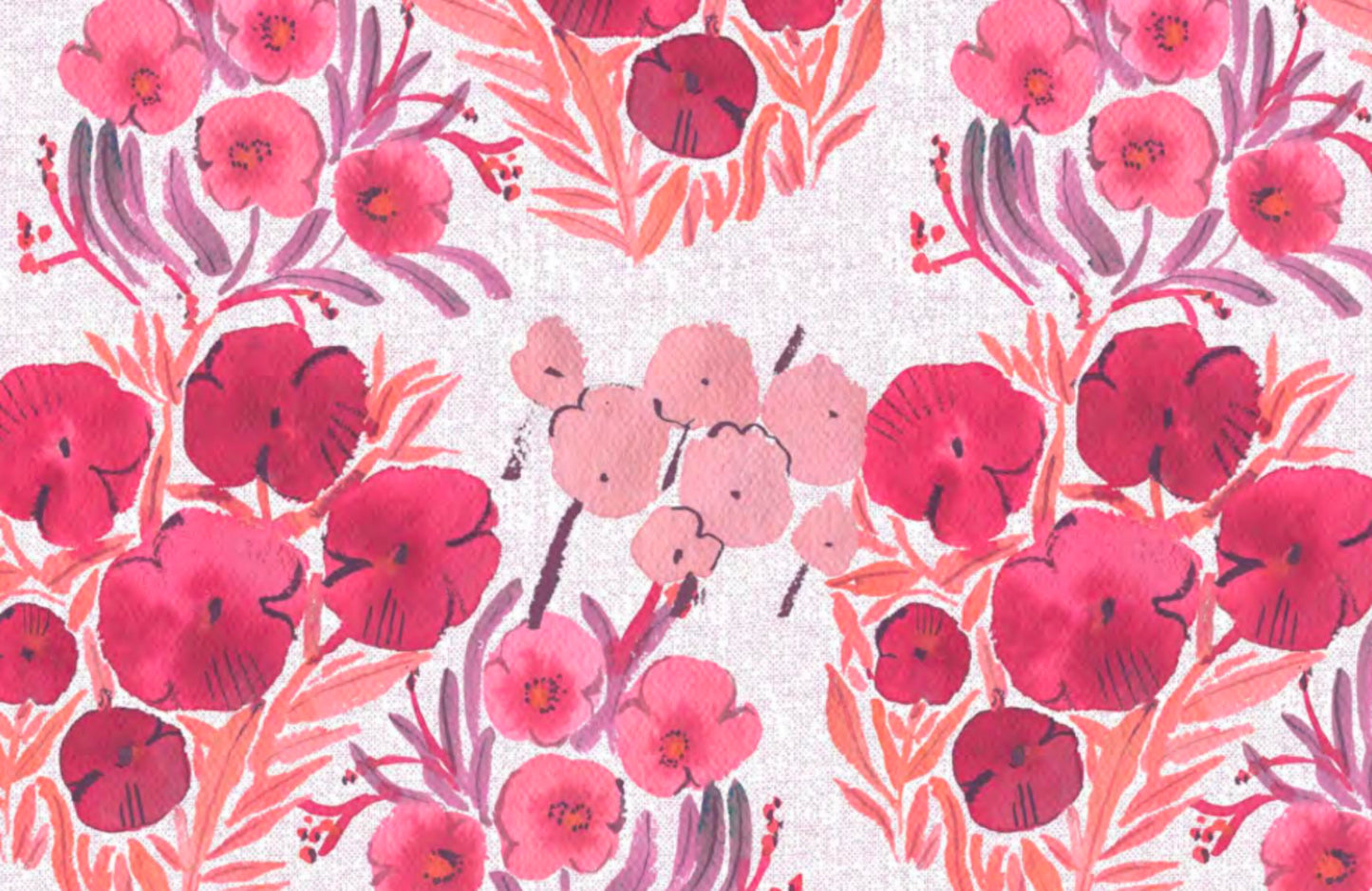 Floral in Berry - Penrose Collection - Figo Fabrics