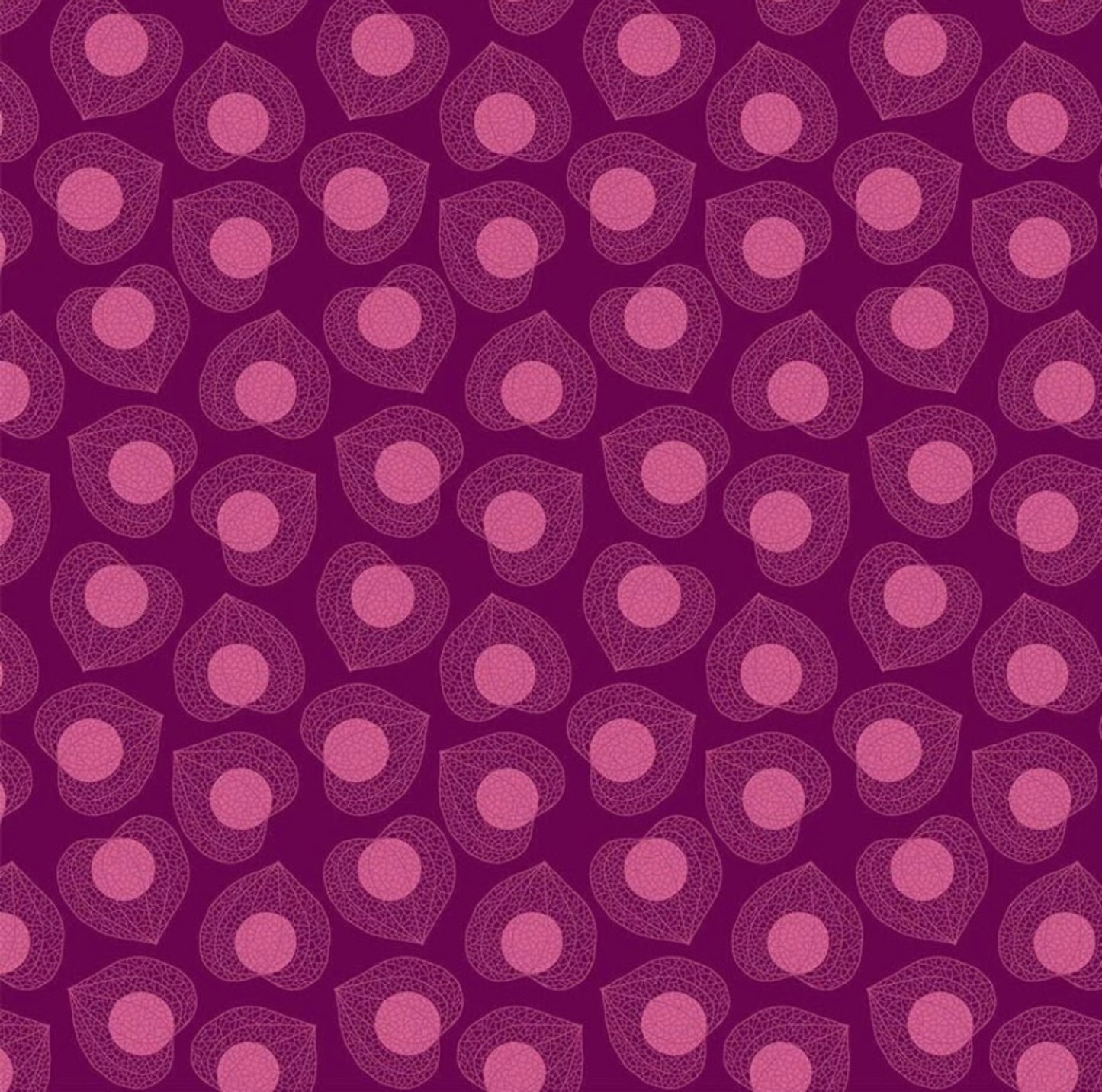 Golden Berry Fabric in Burgundy - Splendor Collection - Pippa Shaw for Figo Fabrics