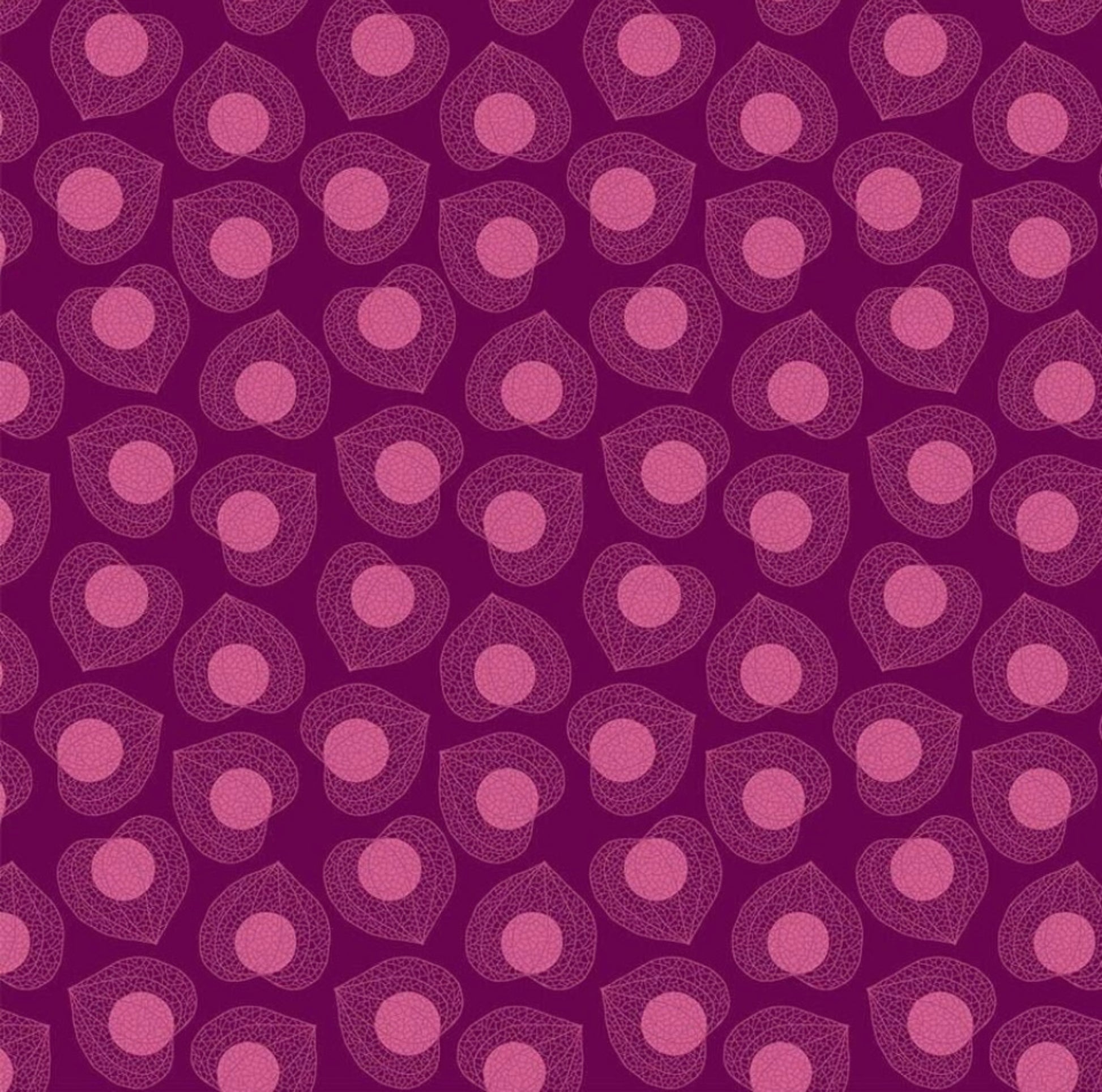 Golden Berry Fabric in Burgundy - Splendor Collection - Pippa Shaw for Figo Fabrics