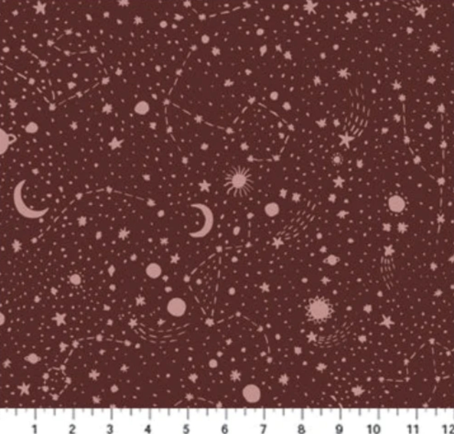 Constellations - From the Galaxies Collection from Figo Fabrics - 90578-36 - Rust