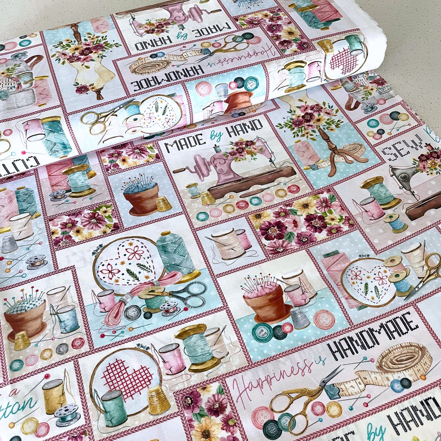 Sewing Patchwork Multi - Sew In Love Collection - Kanvas Fabrics