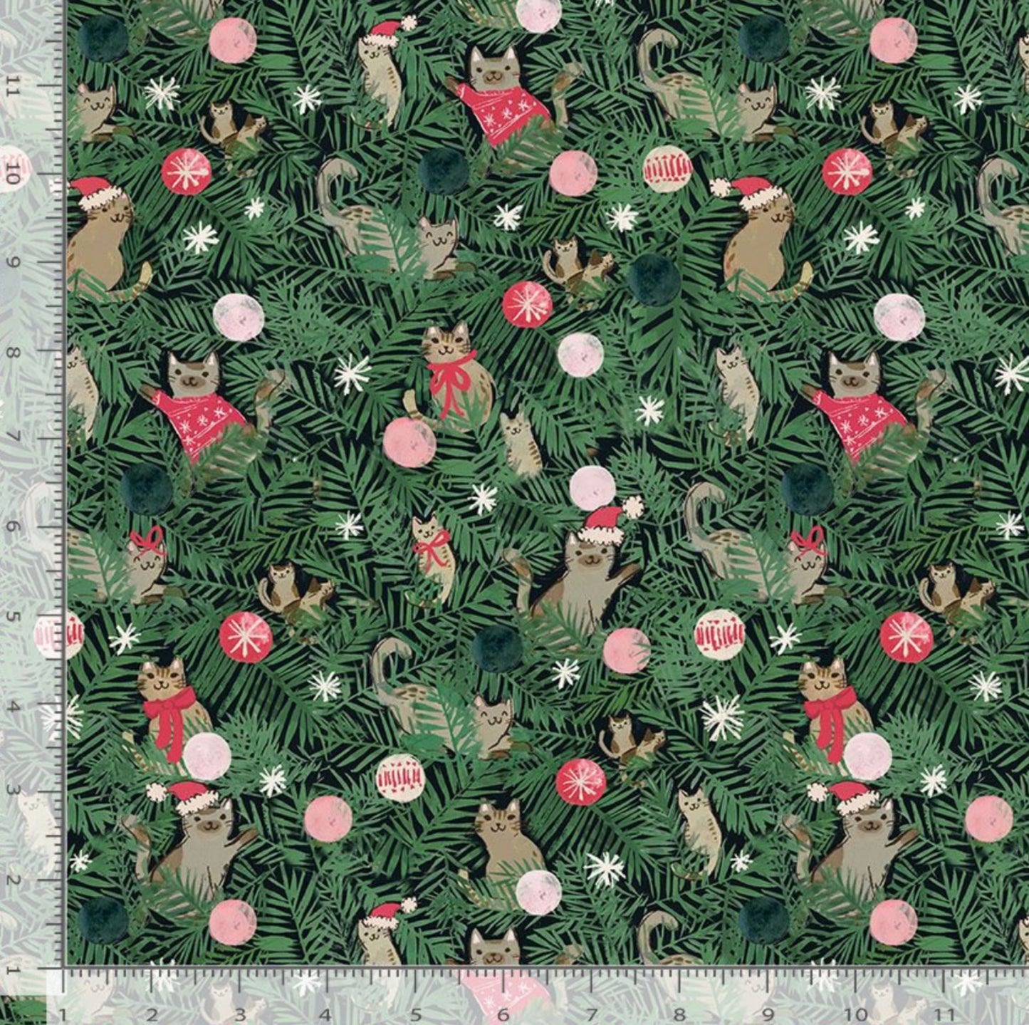 Tree Kittens - Sweater Weather Collection - Clara Jean for Dear Stella Fabrics