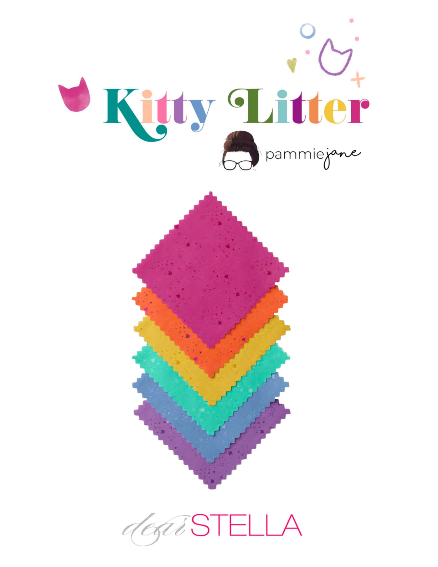 Kitty Litter Fabric Fat Quarter Bundle - Dear Stella Fabrics