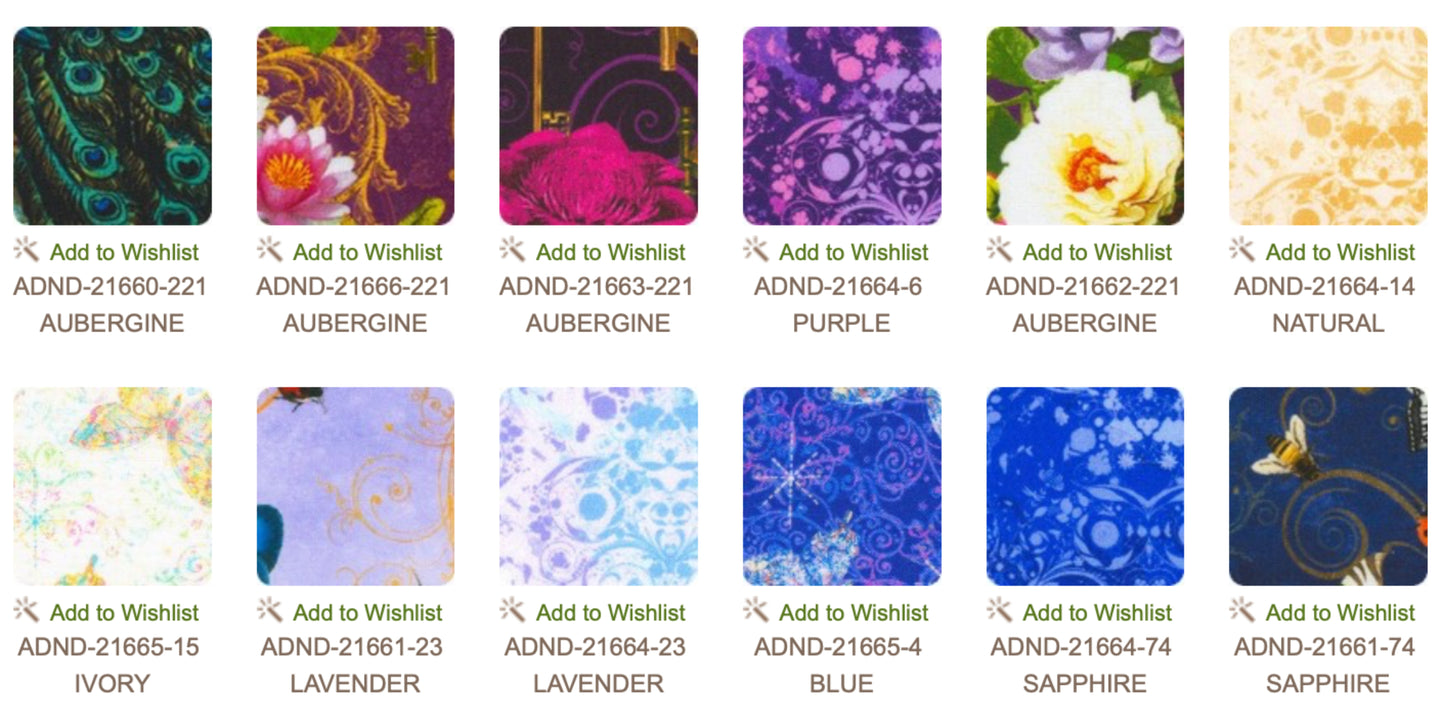 Secret Garden - Aubergine Colorstory - Ten Square 42 pc - Robert Kaufman