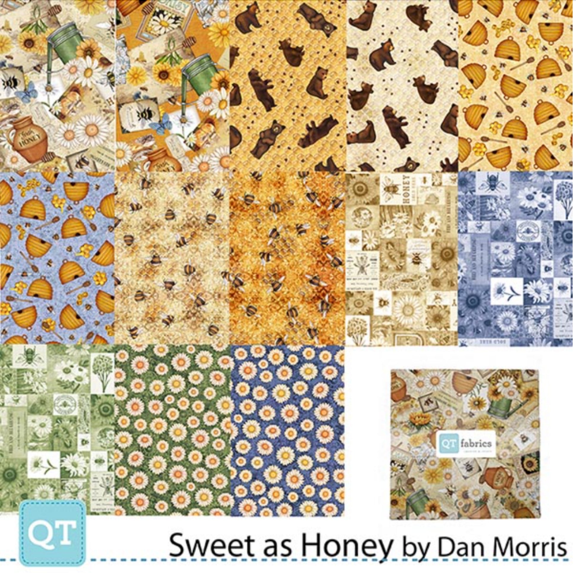 Sweet As Honey Layer Cake from the Sweet As Honey Collection by Dan Morris for QT Fabrics