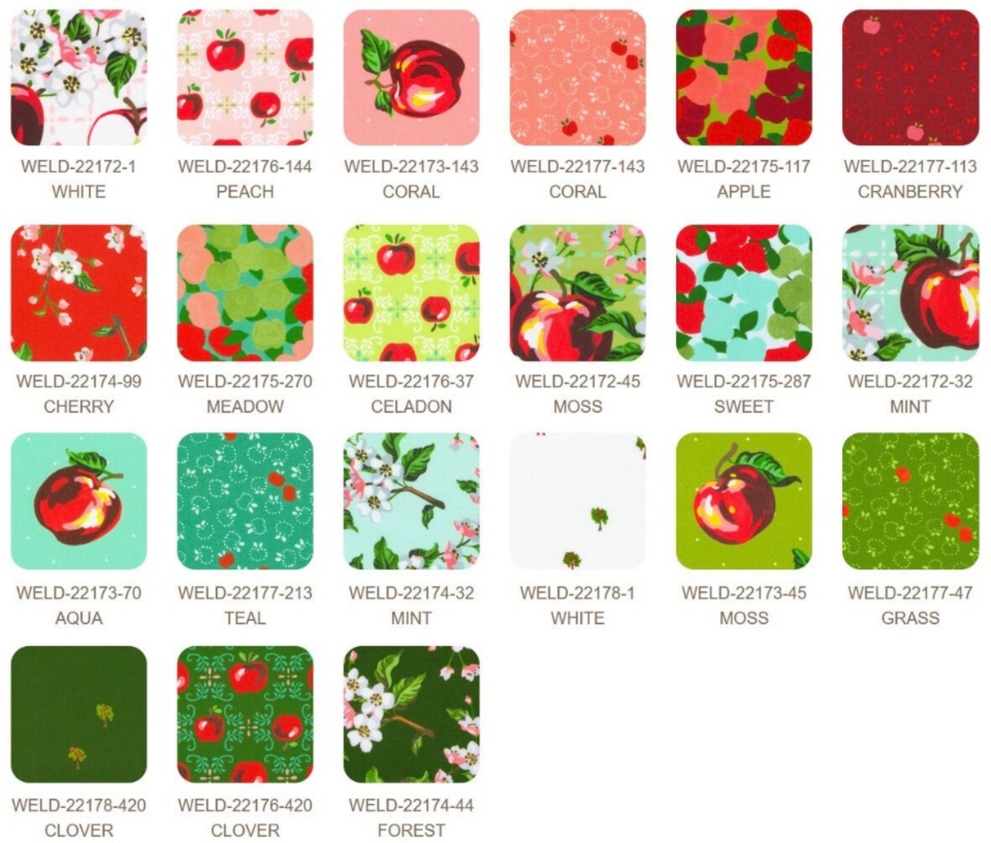 Apple Blossom Charm Squares 42 pc. Complete Collection Robert Kaufman