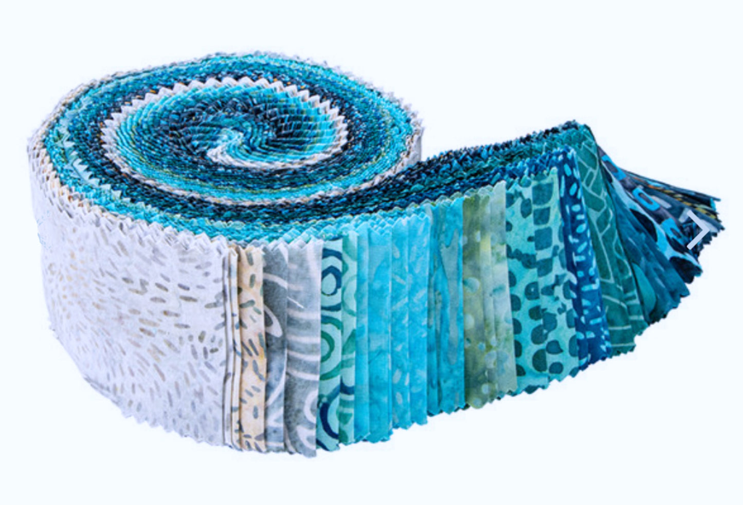 Expressions Batiks Bayou Blues Rollie 2.5 in - Riley Blake Designs