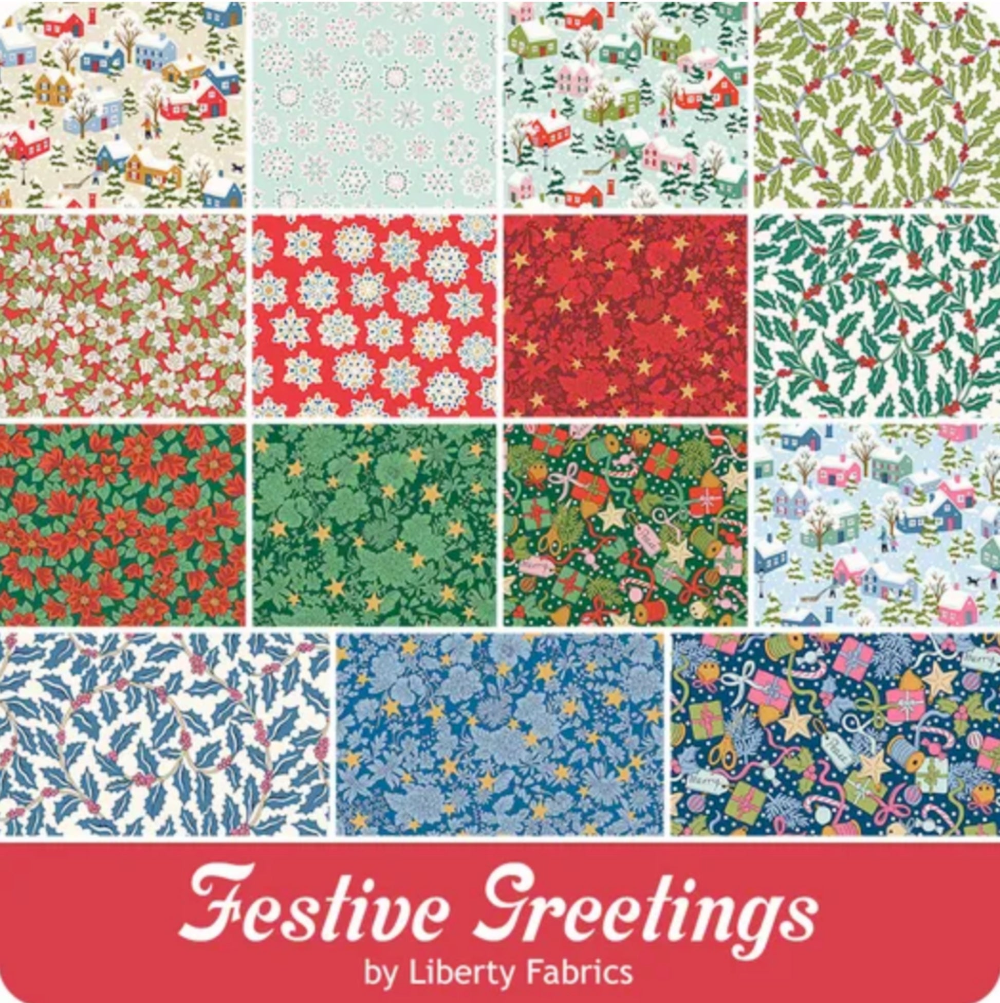 Festive greetings fabric chart