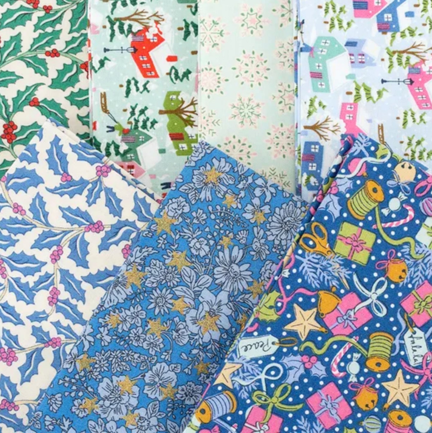 Festive greetings fabrics 1