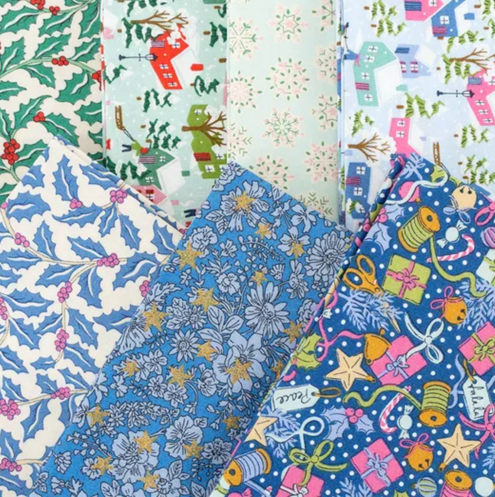 Festive greetings fabrics 1