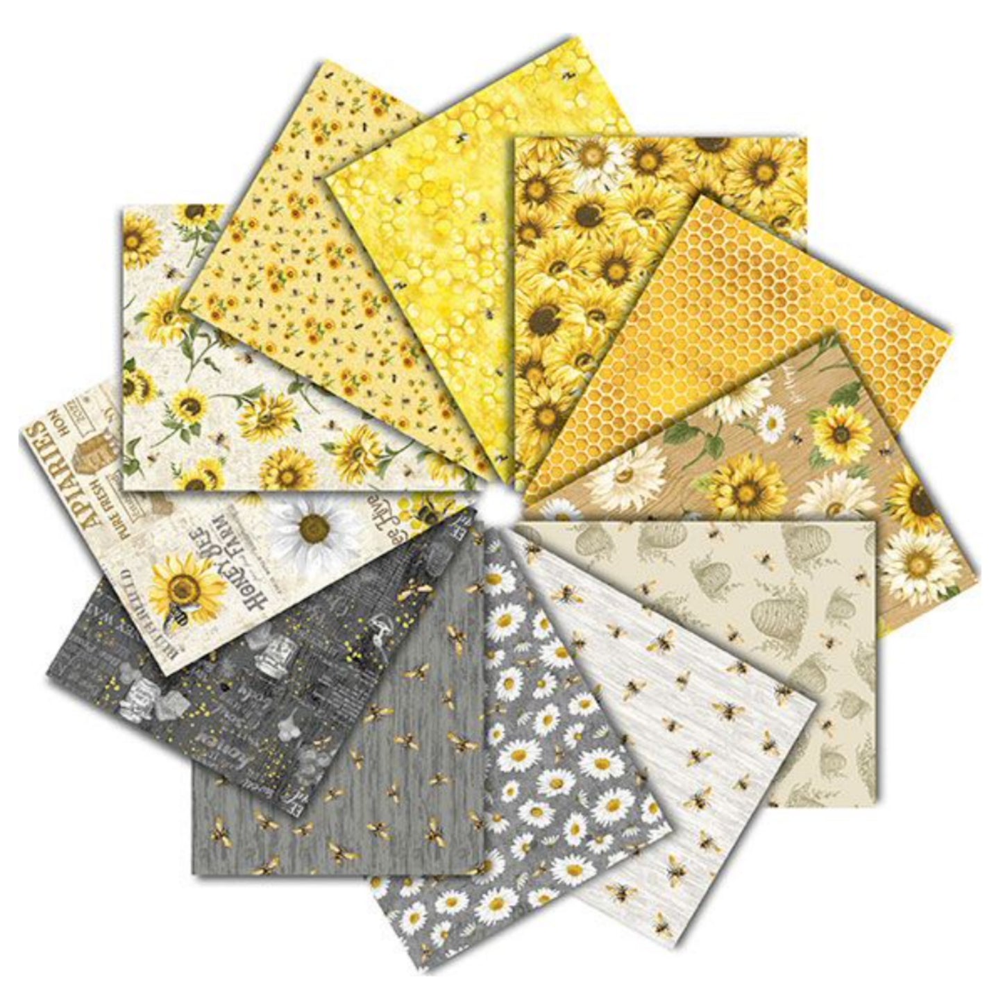 Honey Bee Farm Collection - 12 pc. Fat Quarter Bundle - Timeless Treasures