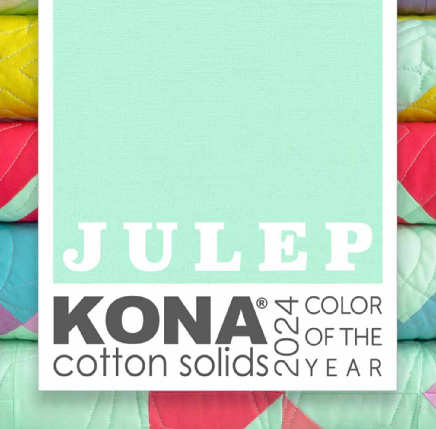Kona Cotton Julep 2024 Color Of The Year - Charm Squares Robert Kaufman