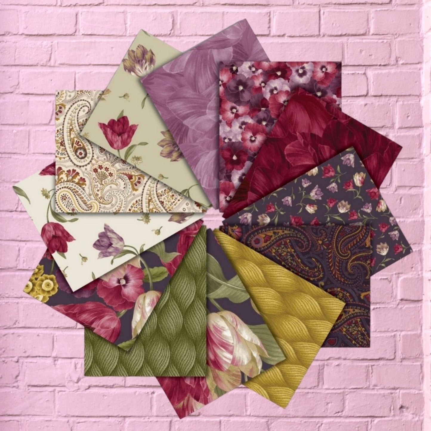 Laurel Collection 12 pc. Fat Quarter Bundle - TT Fabrics CPFQ12-CD