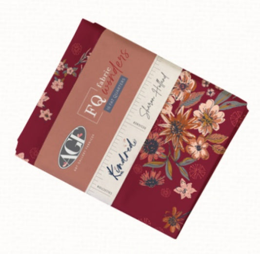 Kindred - Fabric Wonders FQ Bundle - 16 pc. Fat Quarter Bundle - Designed by Sharon Holland for Art Gallery Fabrics.  100% quilting cotton. Kindred is Kismet's sister collection with shades of russet, berry, ecru, and navy. This collection has an eclectic and bohemian vibe.