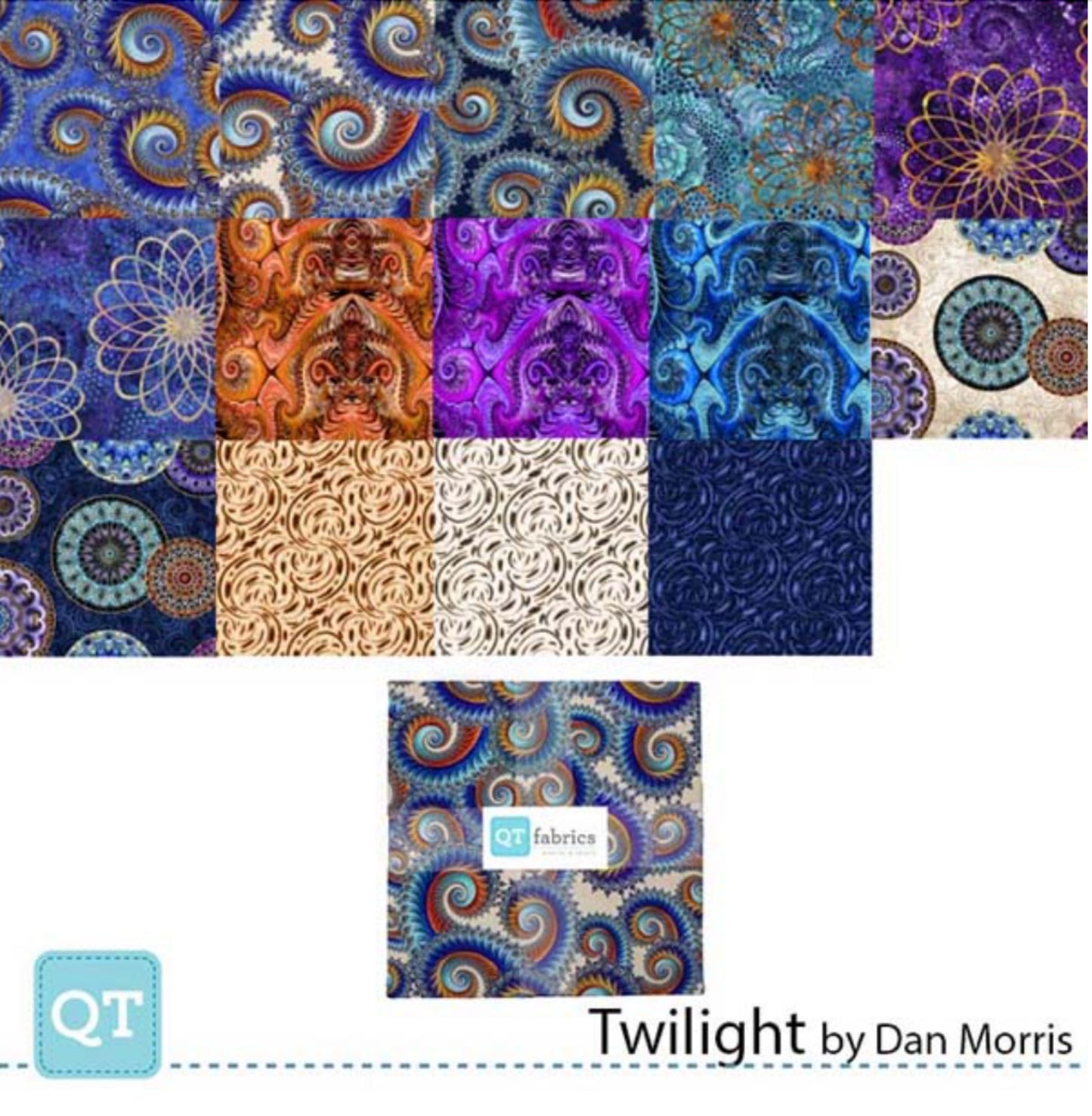 Twilight Layer Cake 10 in Squares by Dan Morris for QT Fabrics