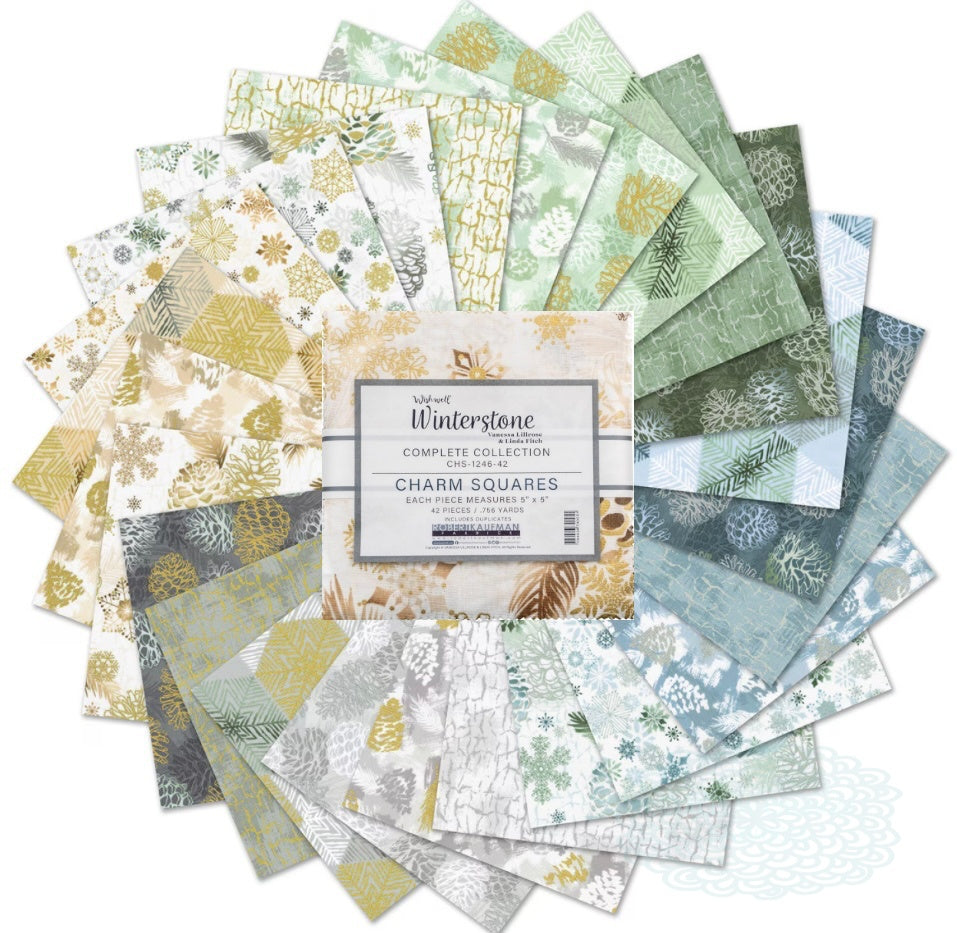 Wishwell Winterstone Charm Pack by Vanessa Lillrose 5 x 5 in. 42 pc. Robert Kaufman