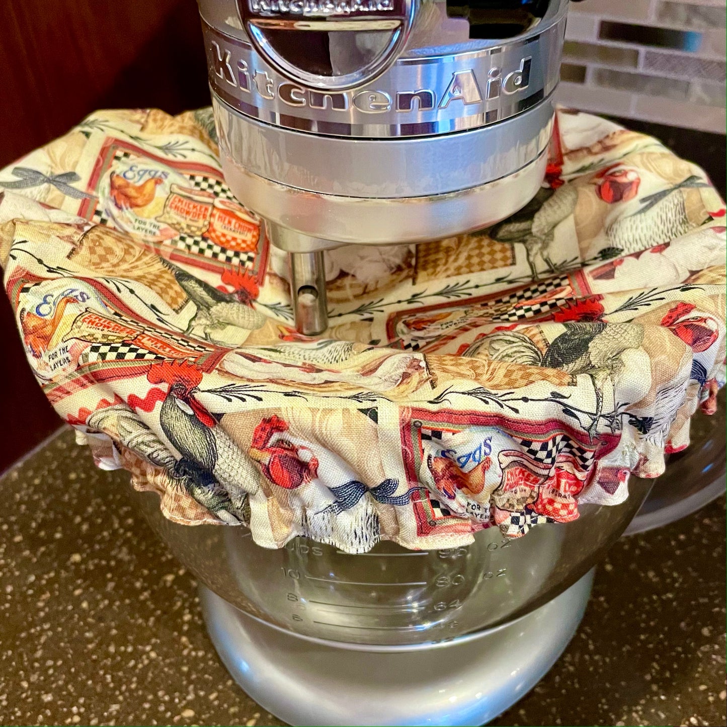 Stand Mixer Bowl Covers - Country Chickens and Roosters
