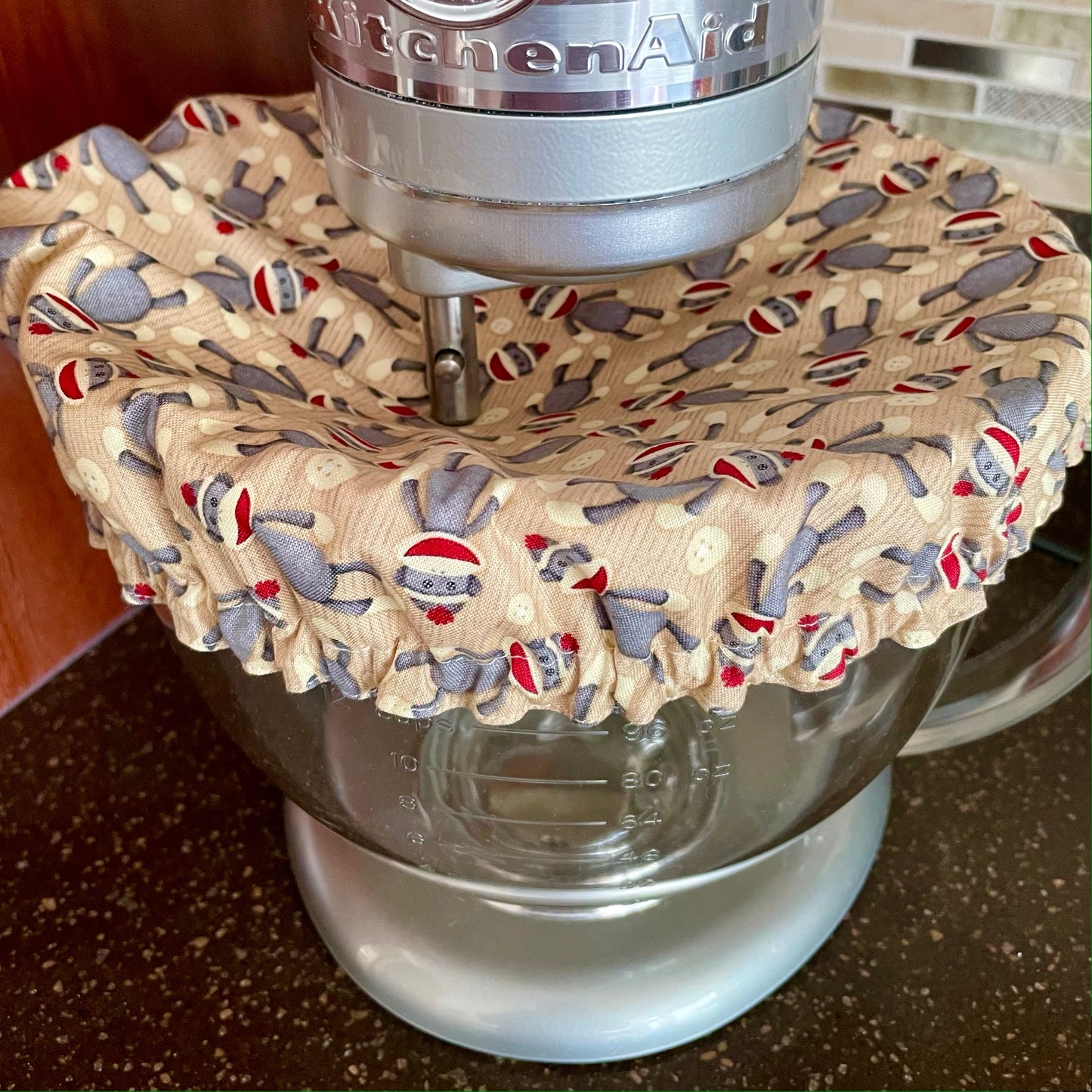 Stand Mixer Bowl Covers - Sock Monkeys