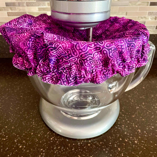 Stand Mixer Bowl Covers - Purple Batik