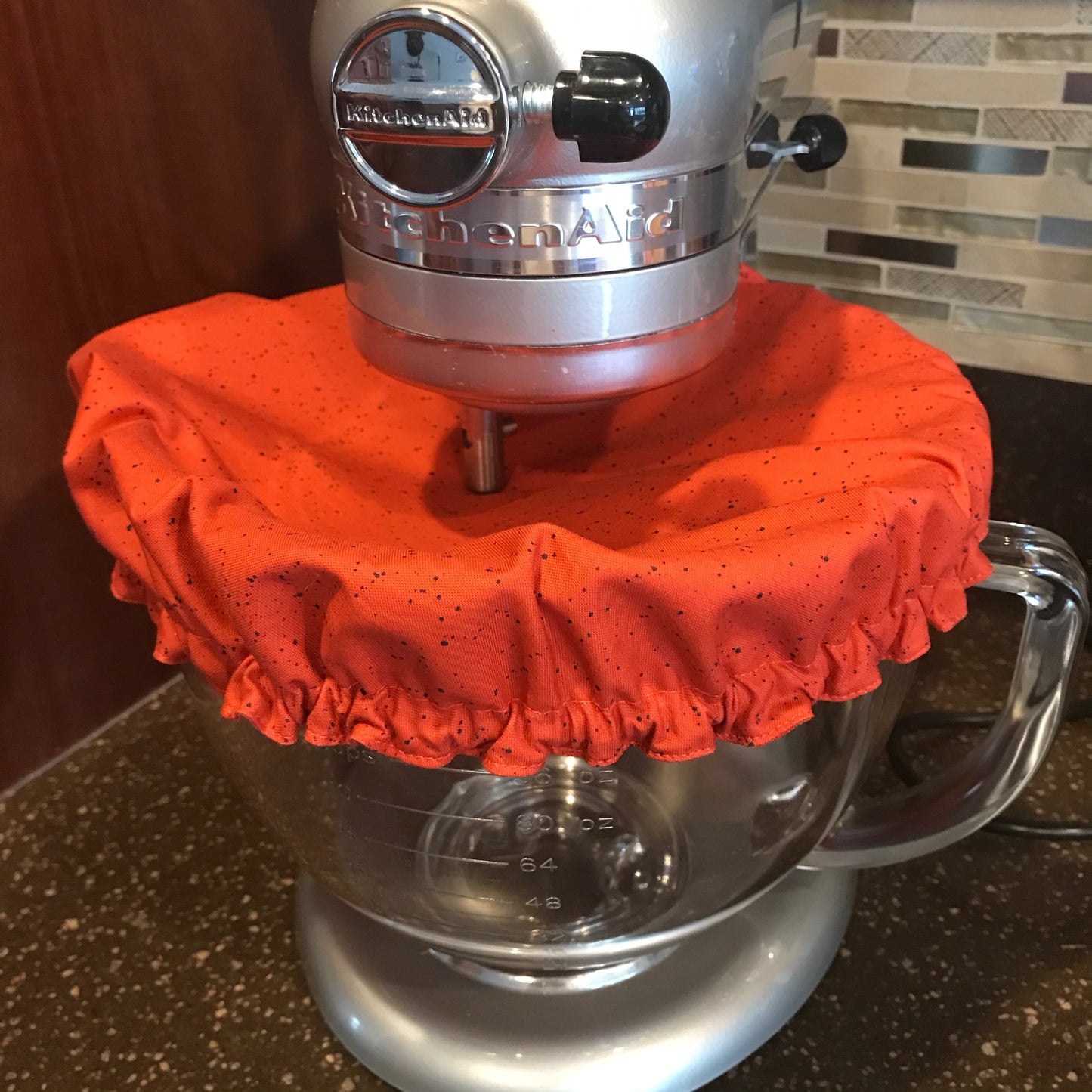 Stand Mixer Bowl Covers - Antique Orange Dot