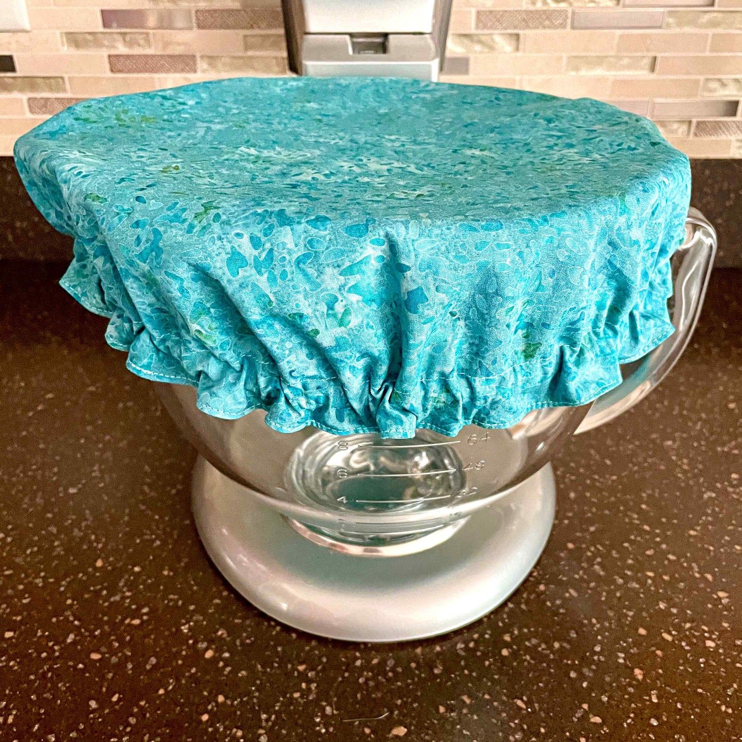 Stand Mixer Bowl Covers - Batik Vintage Seaglass