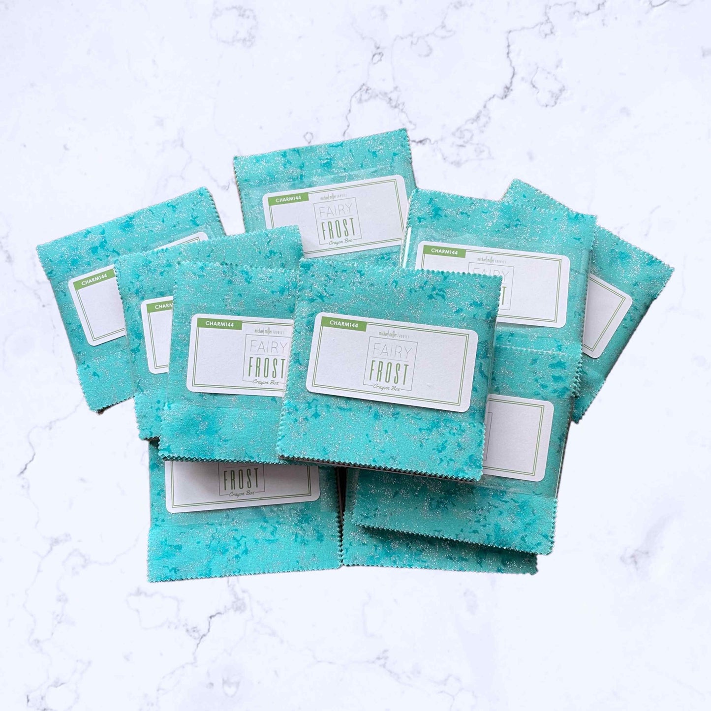 Fairy Frost Crayon Box Charm Pack from Michael Miller - 42 pieces 5" x 5" Fairy Frost Fabric
