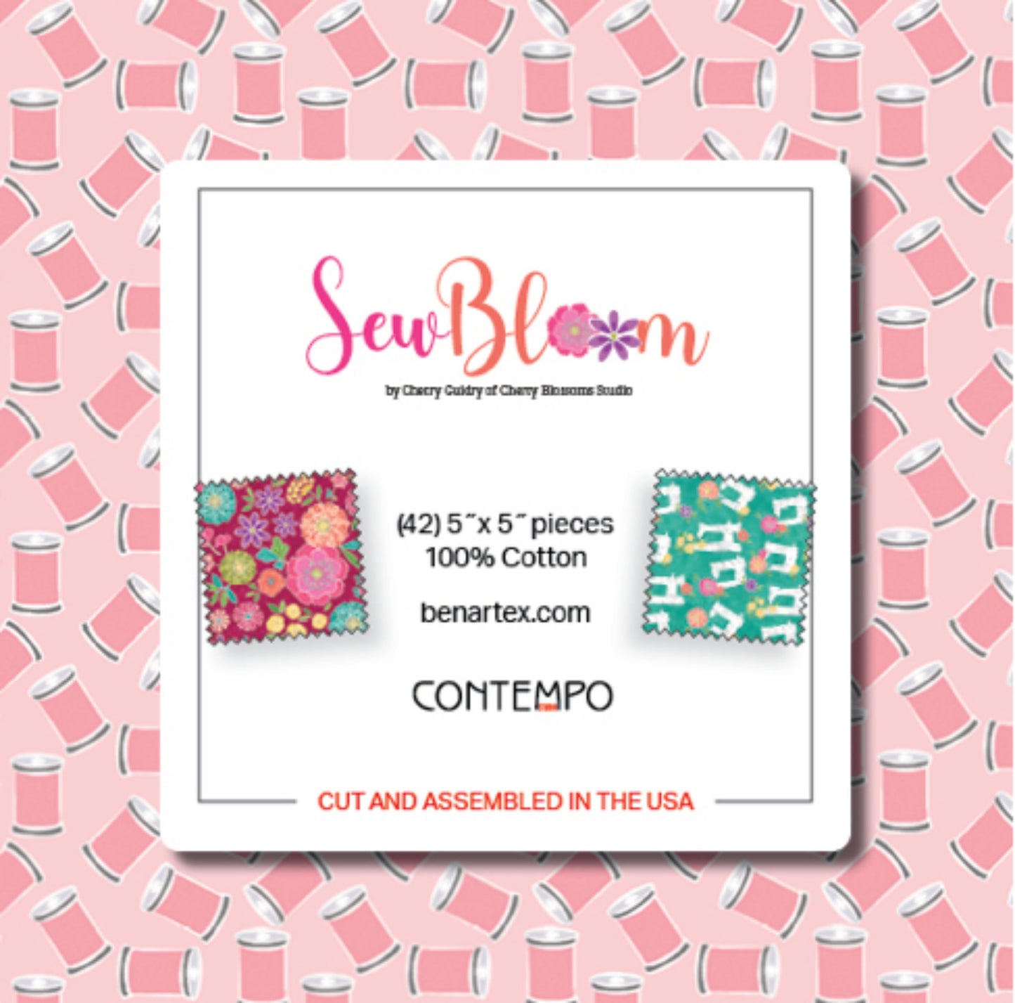 Sew Bloom Charm Pack by Contemp Studios for Benartex