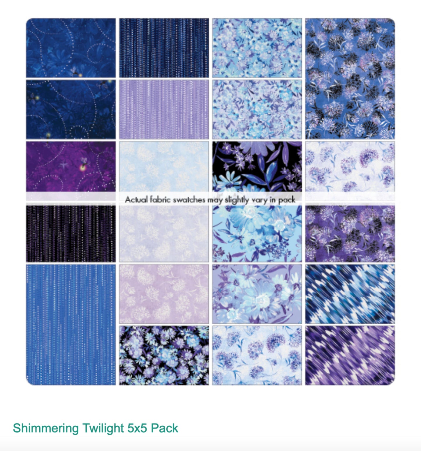 Shimmering Twilight 5 in. Charm Pack | Shimmering Twilight 42 Piece Kanvas | Shimmering Twilight SHTW5PK