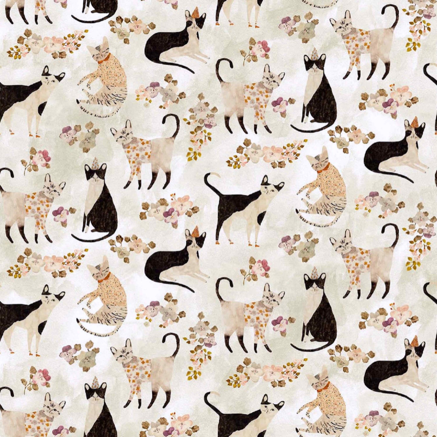 Stand Mixer Bowl Covers - Marcel Cats With Flowers