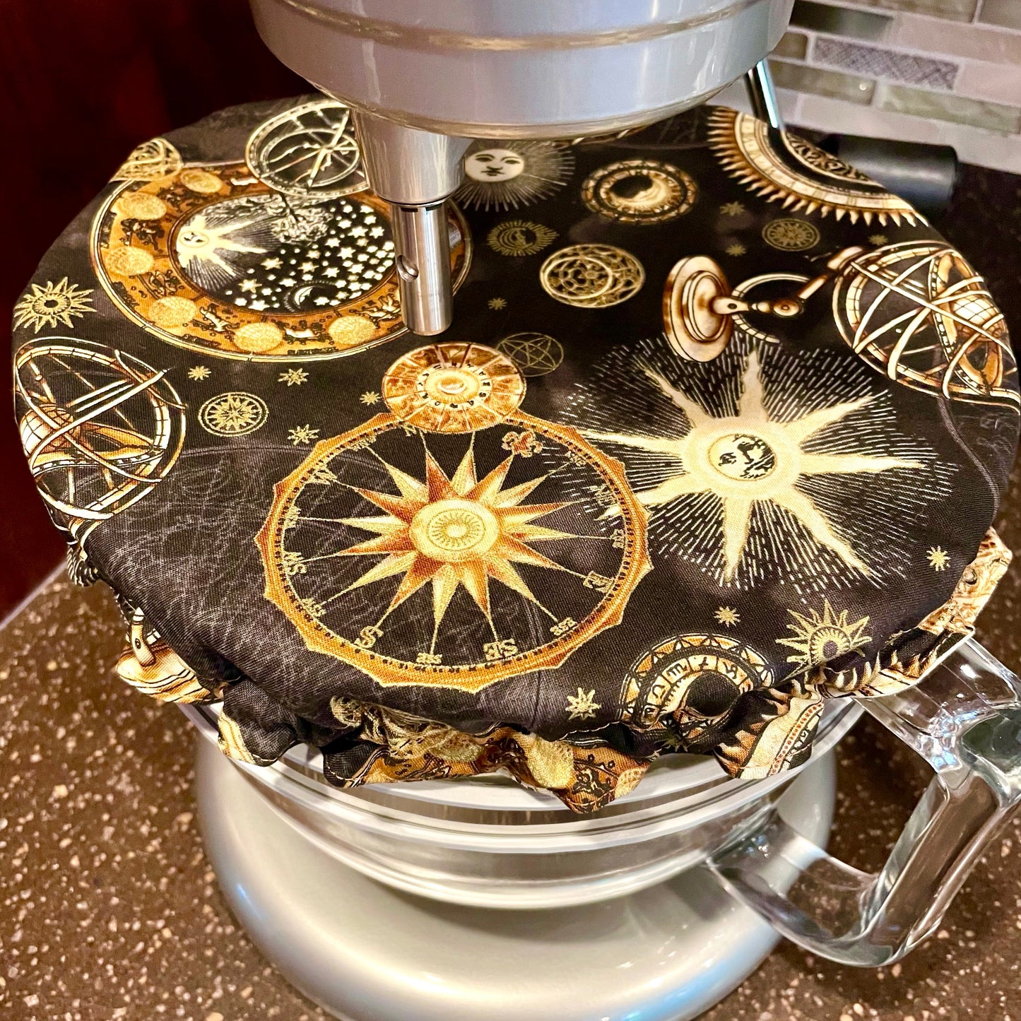 Steampunk Compass 6qt Bowl Cover