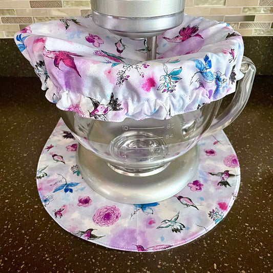 Stand Mixer Bowl Covers - Floral Hummingbirds