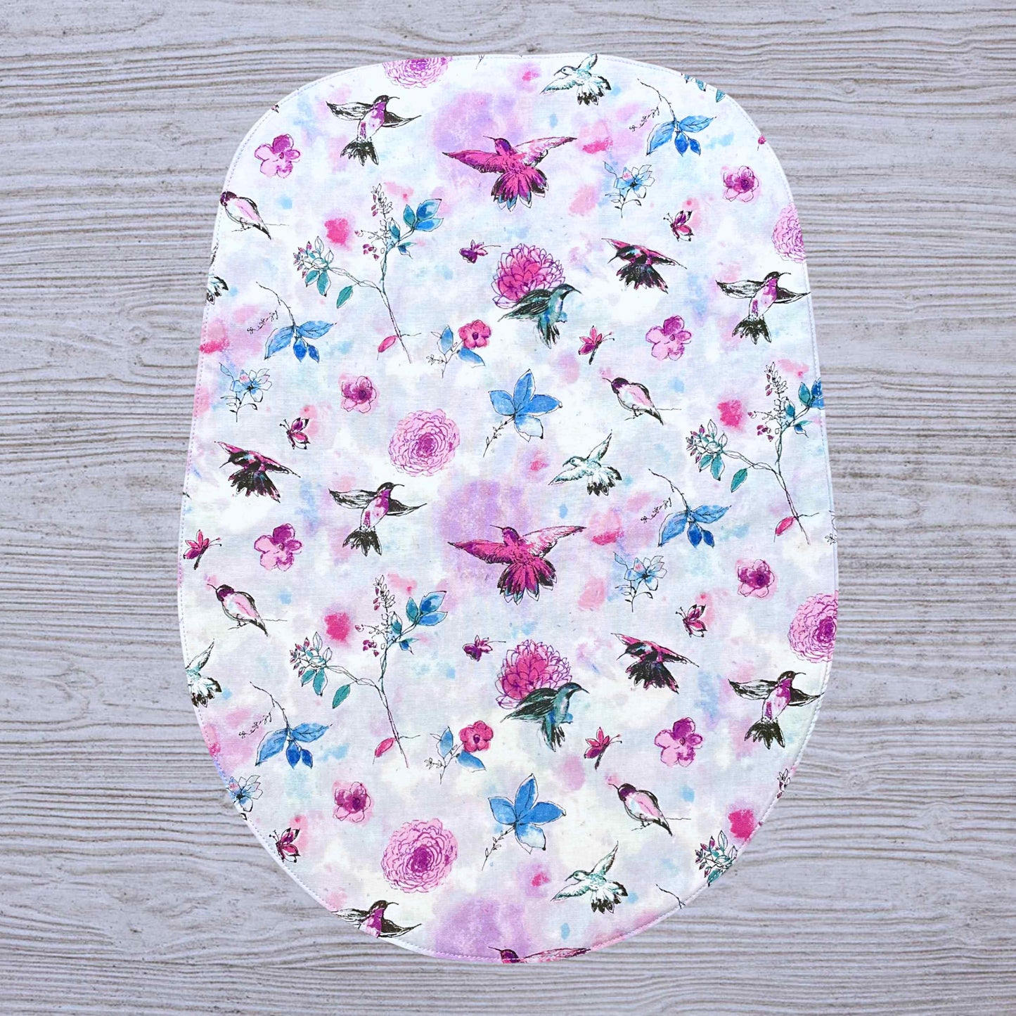 Stand Mixer Slider Mat - Floral Hummingbirds