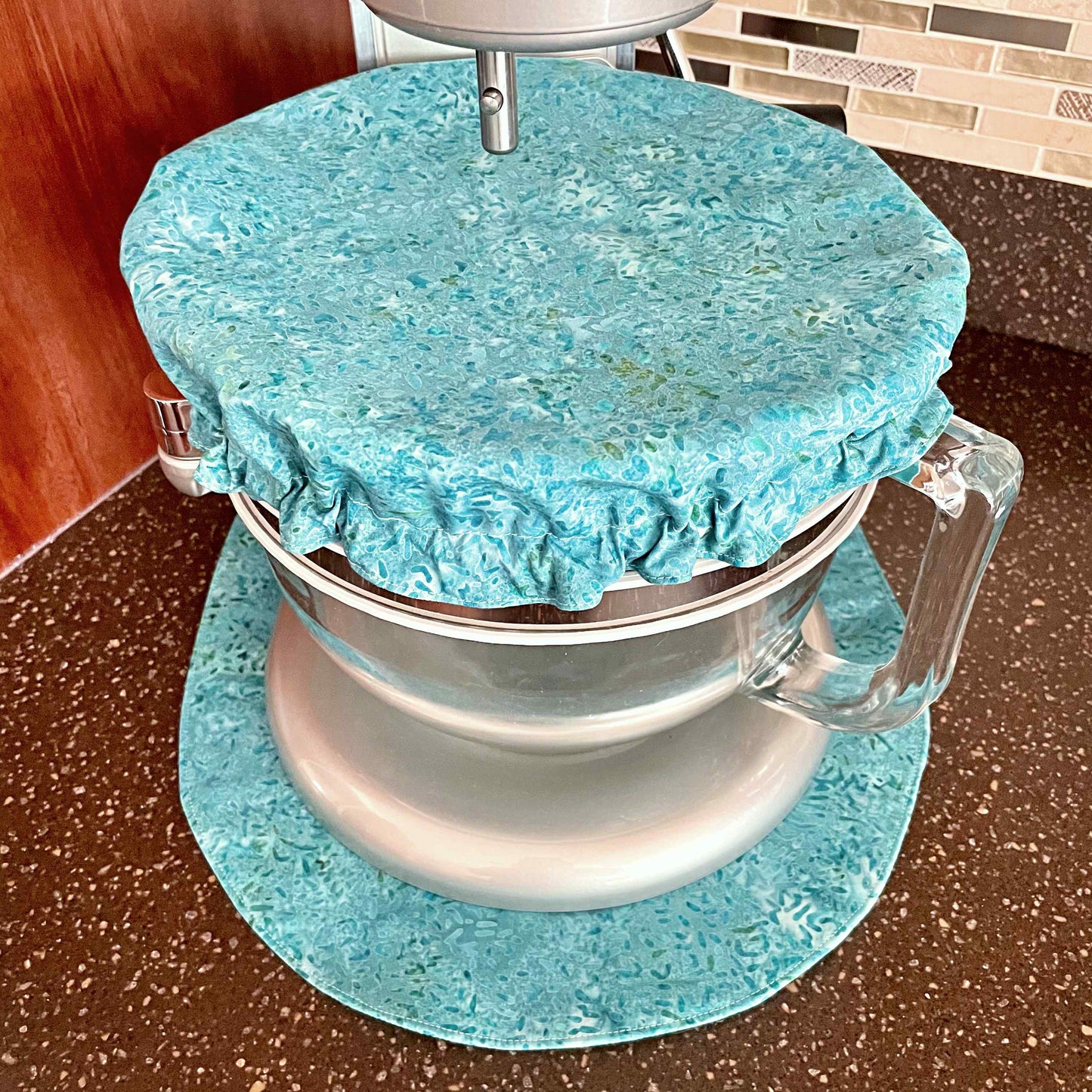 Stand Mixer Slider Mat - Batik Vintage Seaglass