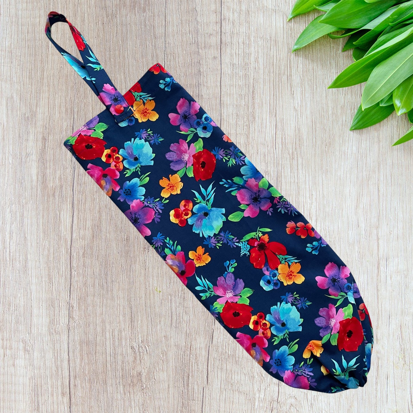 Plastic Bag Holder Dispenser - Pioneer Woman Floral Blue