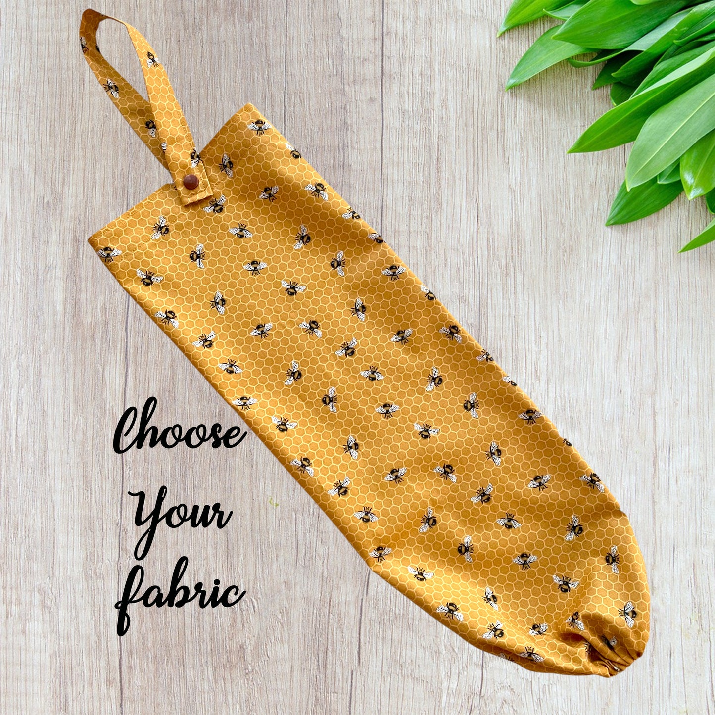 Plastic Bag Holder Dispenser - Choose Your Fabric
