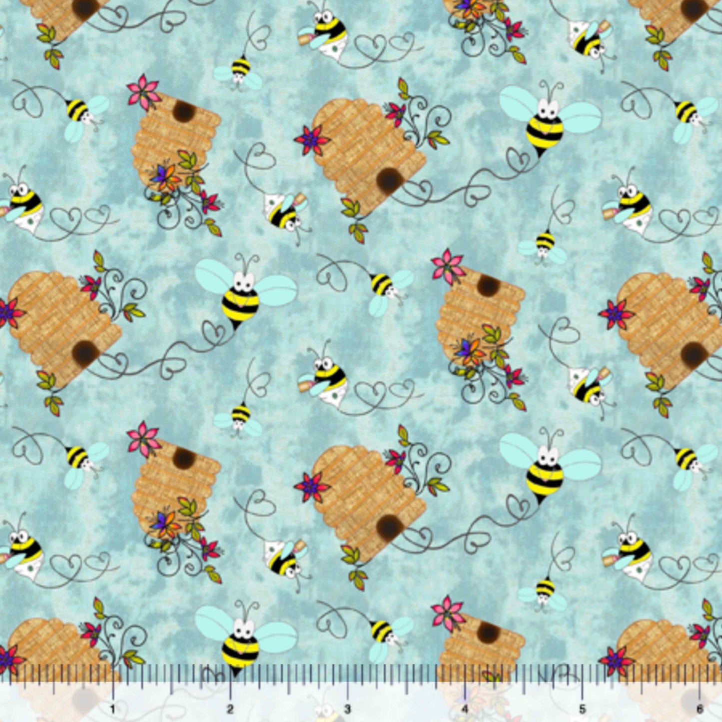 Fabric By The Yard - Beehives - Bee Boppin' Collection - 28595-Q - QT Fabrics
