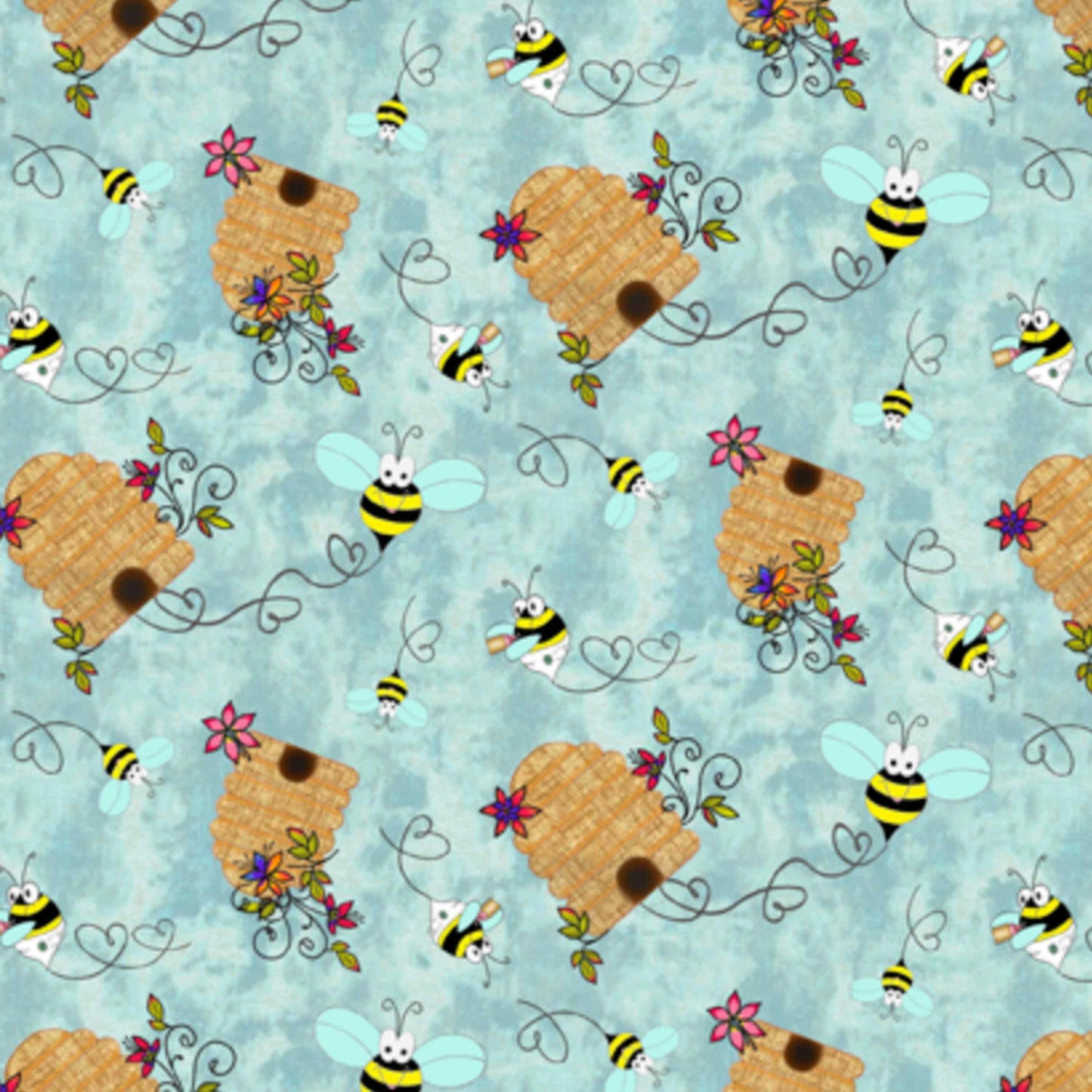 Fabric By The Yard - Beehives - Bee Boppin' Collection - 28595-Q - QT Fabrics
