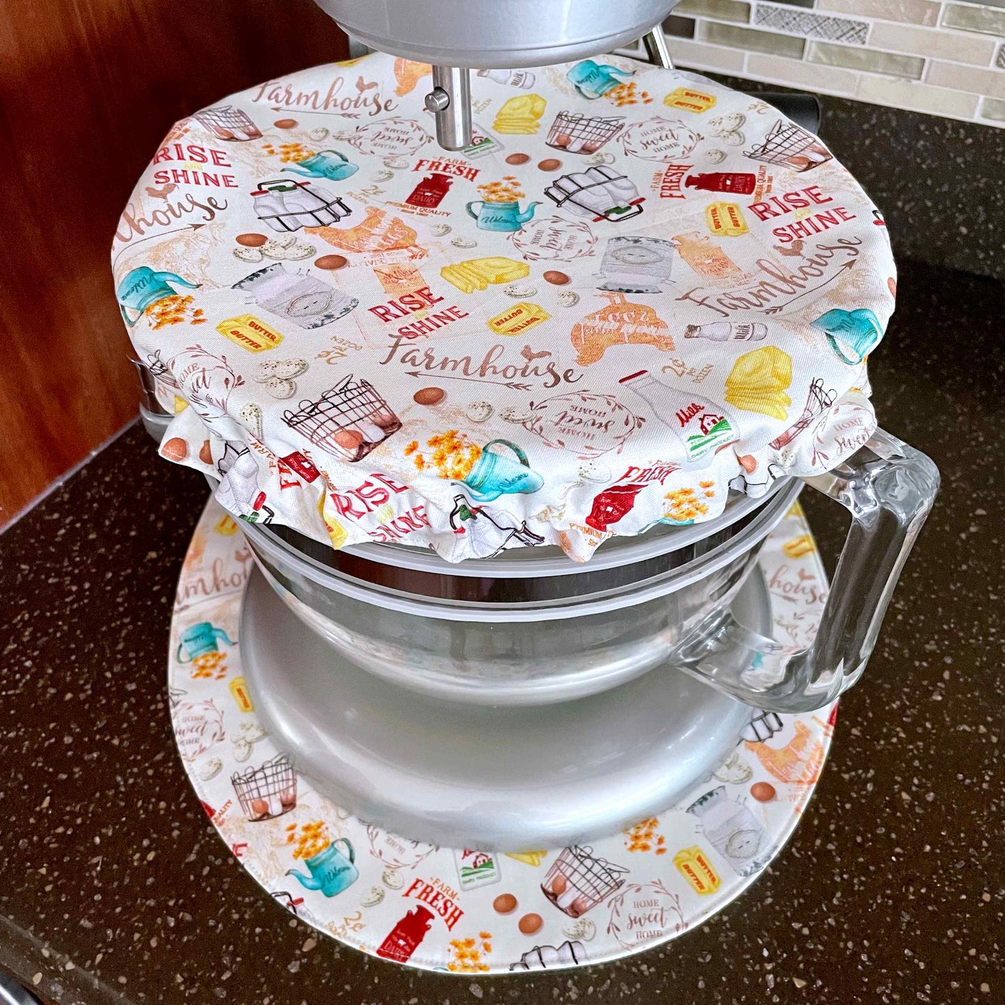 Stand Mixer Slider Mat - Farmhouse Retro Kitchen