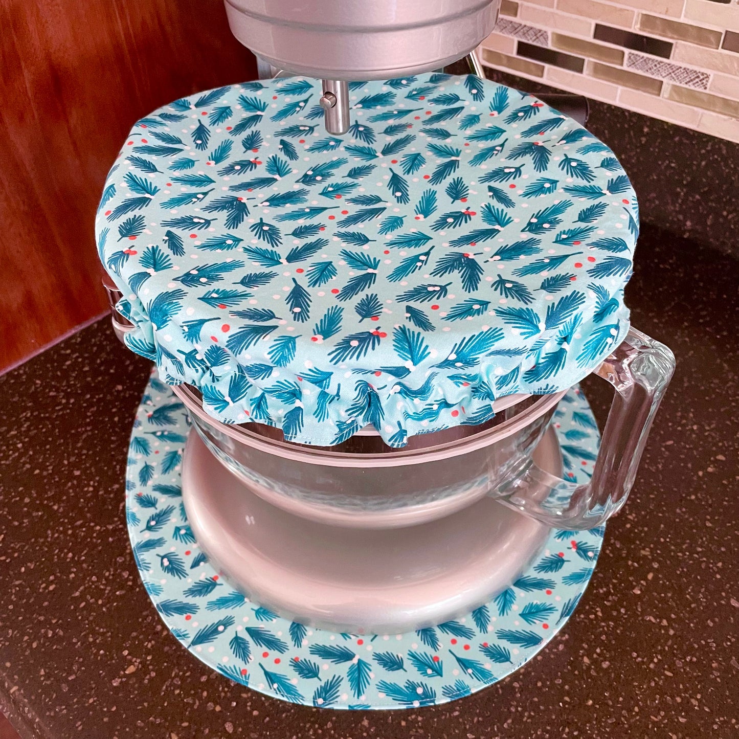 Stand Mixer Slider Mat - Christmas Holly