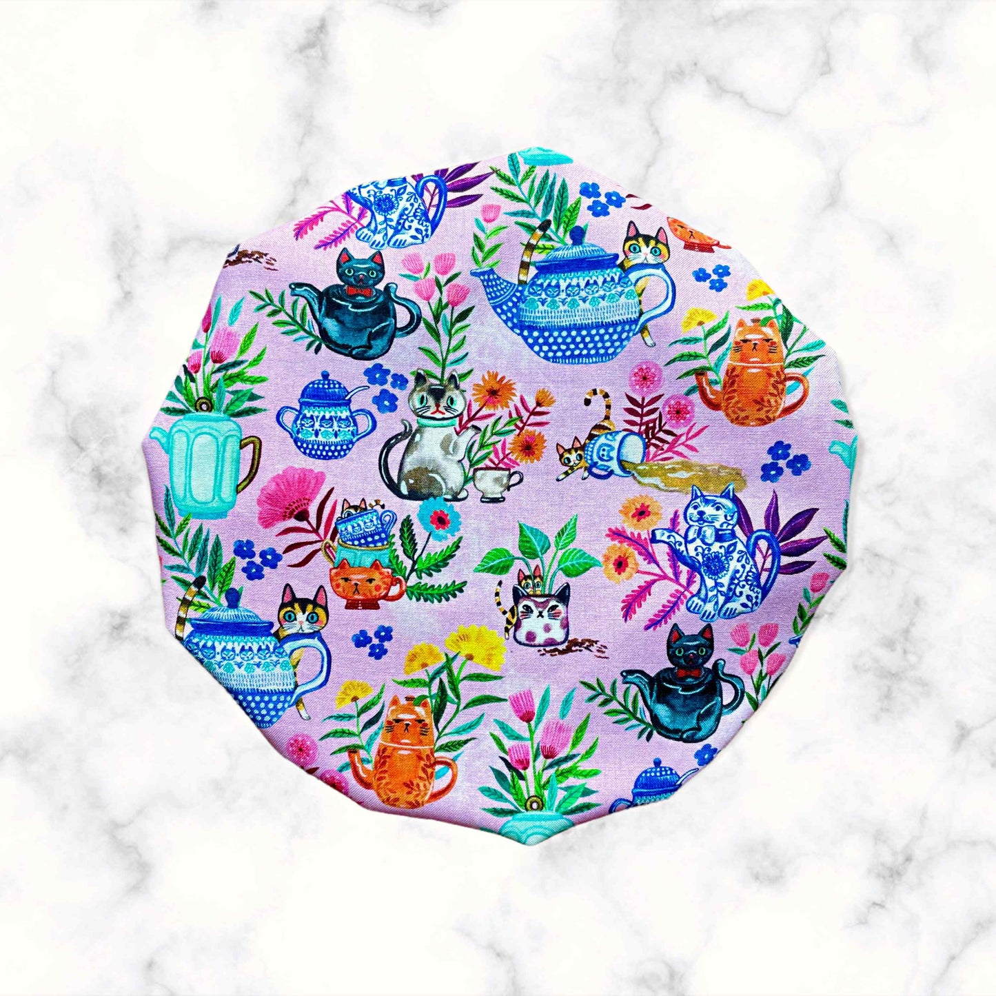 Stand Mixer Bowl Covers - Cat Tea Party