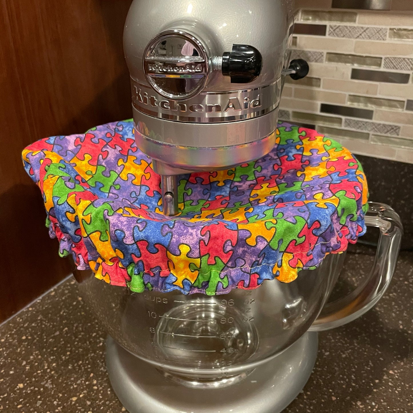 Autism Awareness - Puzzle Pieces Stand Mixer Bowl Cover