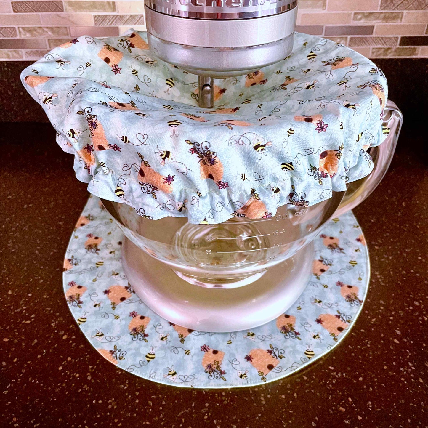 Stand Mixer Bowl Covers - Be Boppin Bees and Beehives Bowl Cover