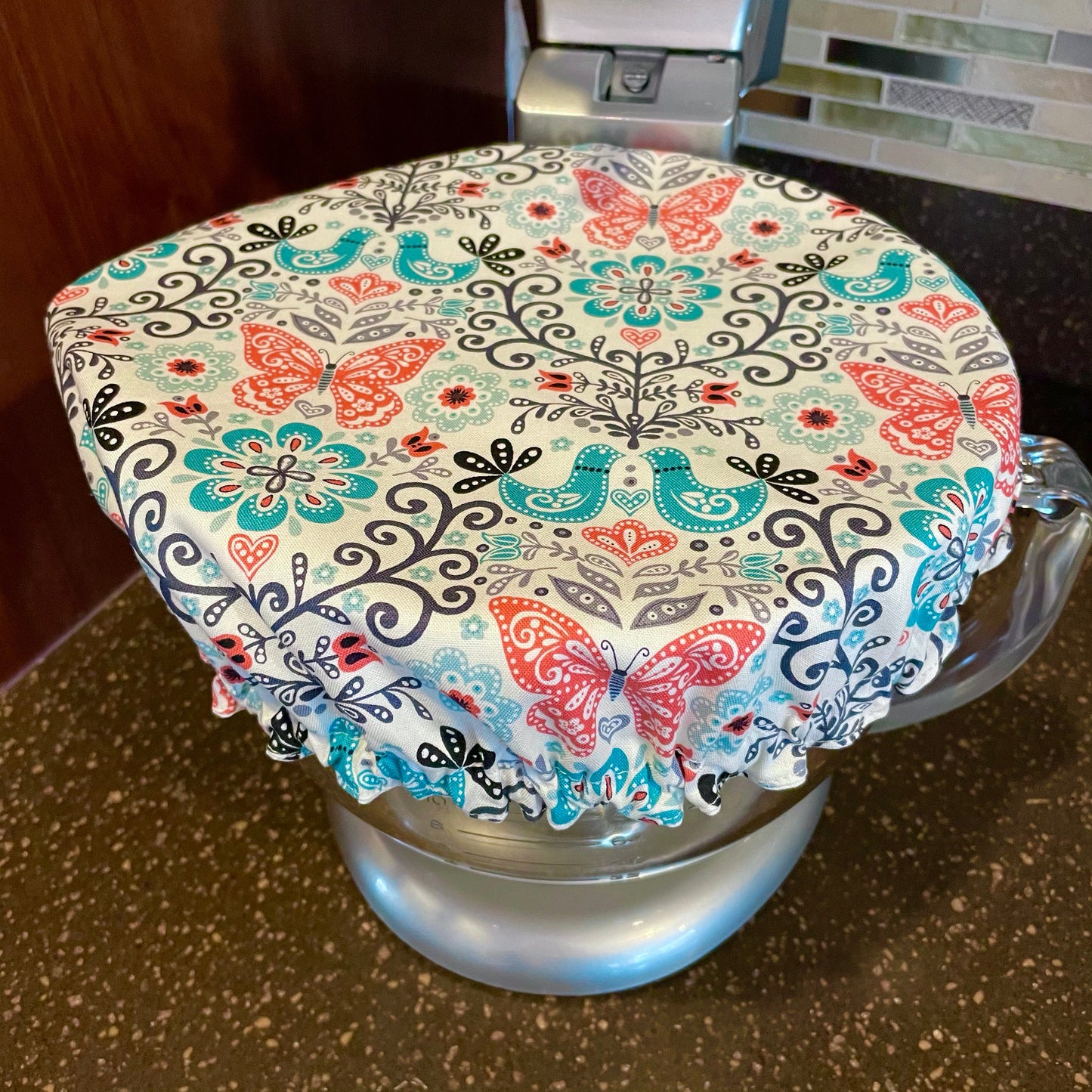 Stand Mixer Bowl Covers - Birds and Butterfly