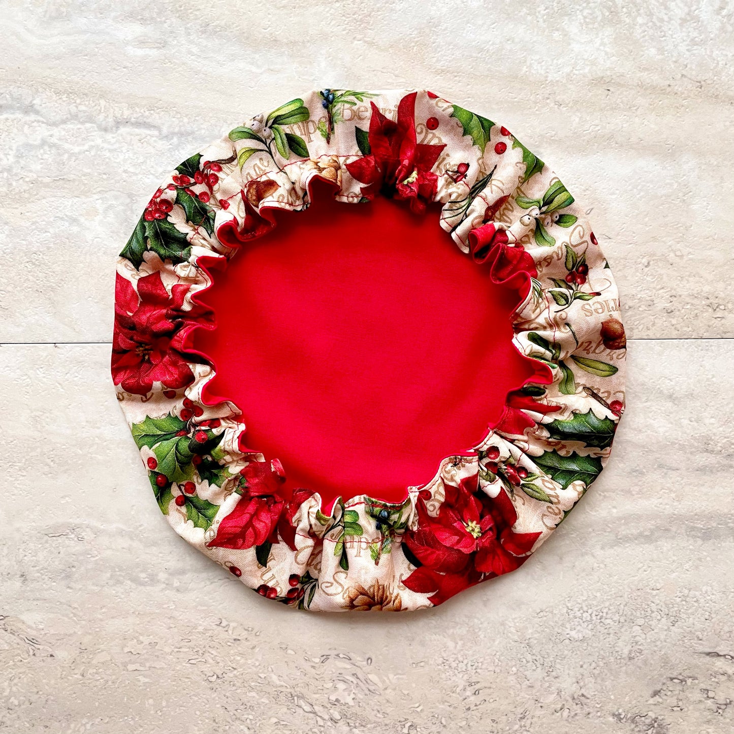 Stand Mixer Bowl Covers - Christmas Poinsettia