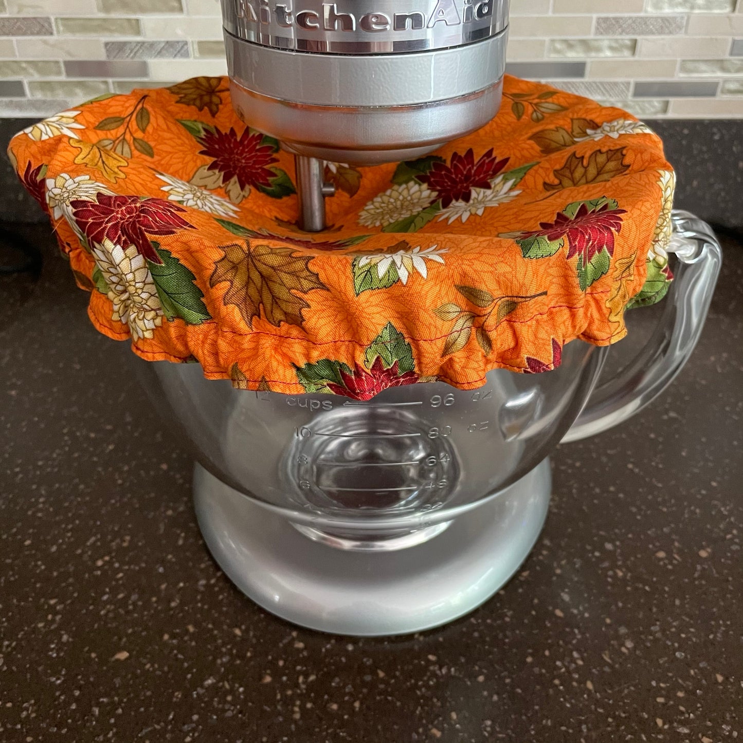 Stand Mixer Bowl Covers - Orange Fall Floral