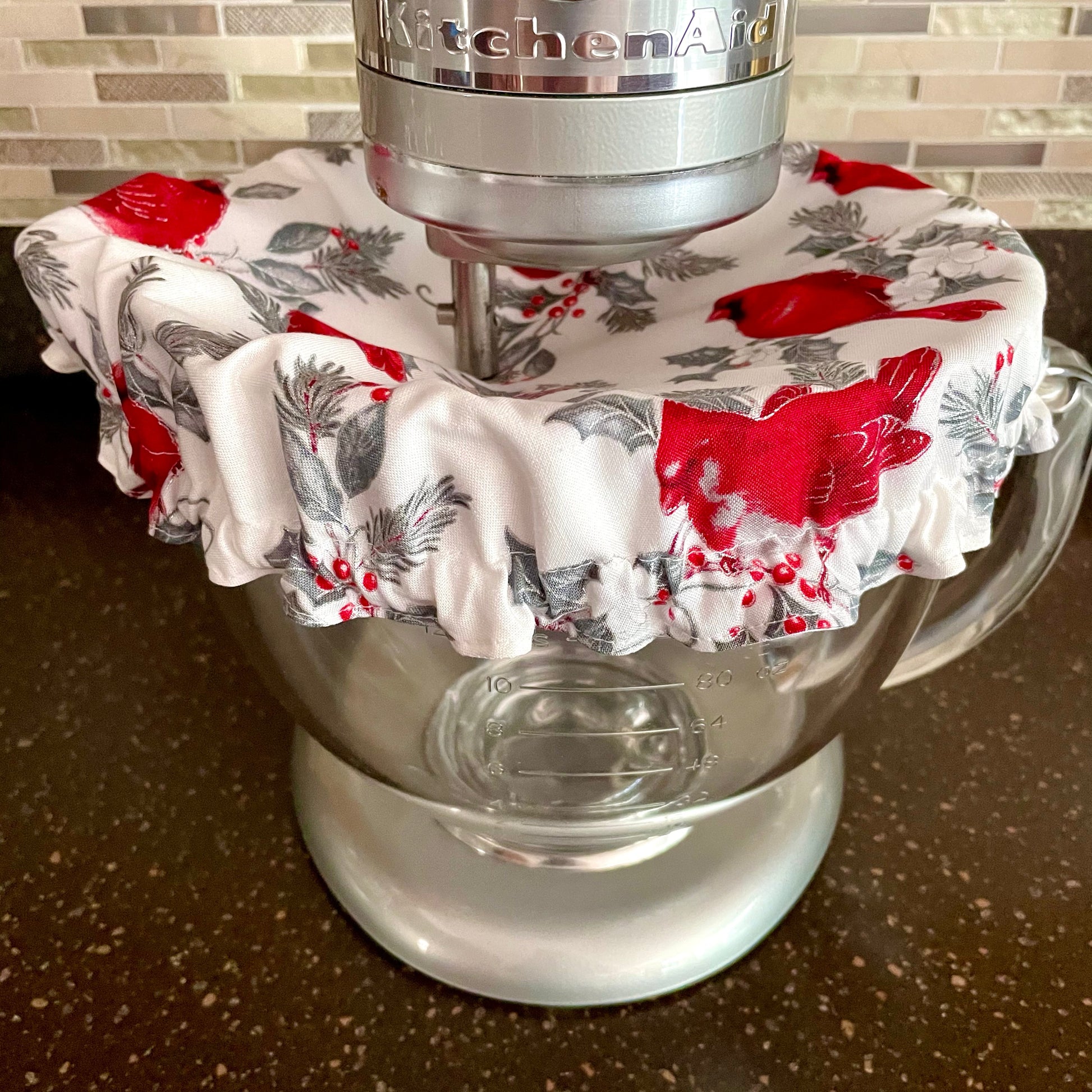 Christmas Cardinals Stand Mixer Bowl COver KitchenAid Artisan 5 qt.